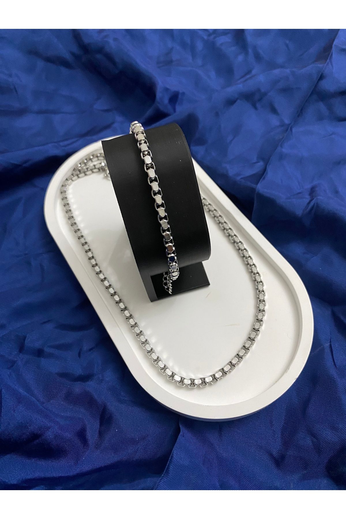 asem jewelry ERKEK ÇELİK KOLYE VE BİLEKLİK KOMBİNİ