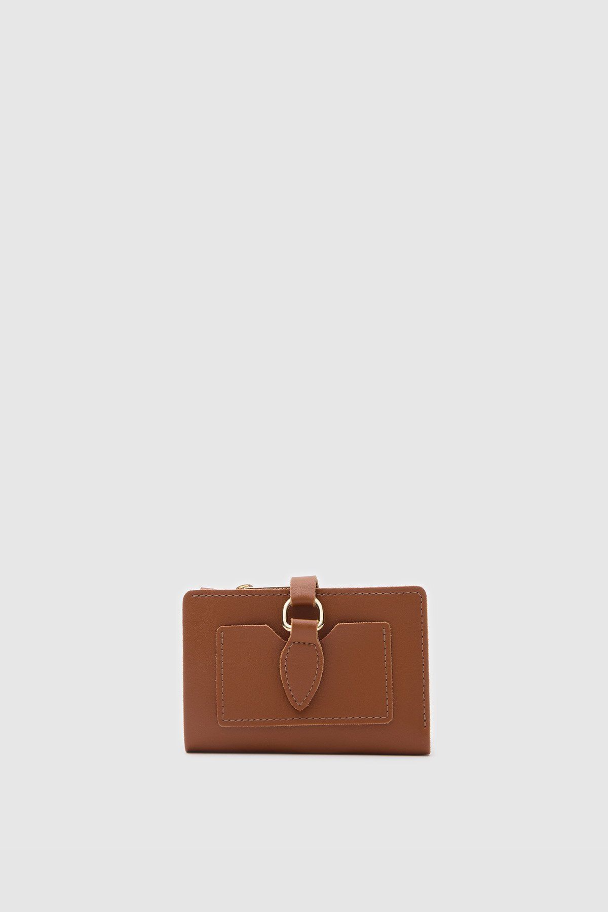 OLLBAG Afra Taba Renk Mini Yaprak Cüzdan