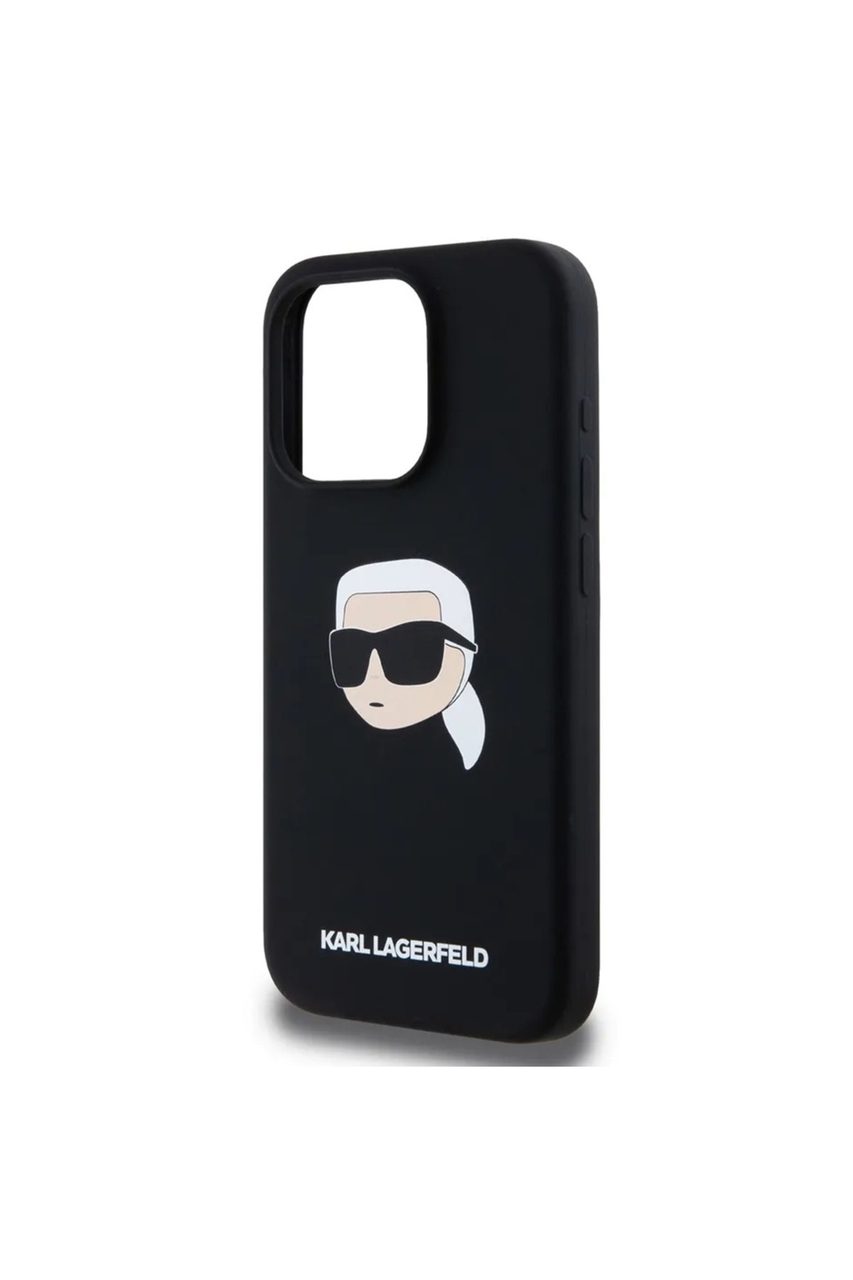 Karl Lagerfeld-Case for iPhone 15 - Karl Lagerfeld Silicone MagSafe (KLHMP15SSKHPPLK) - Karl`s Head 3