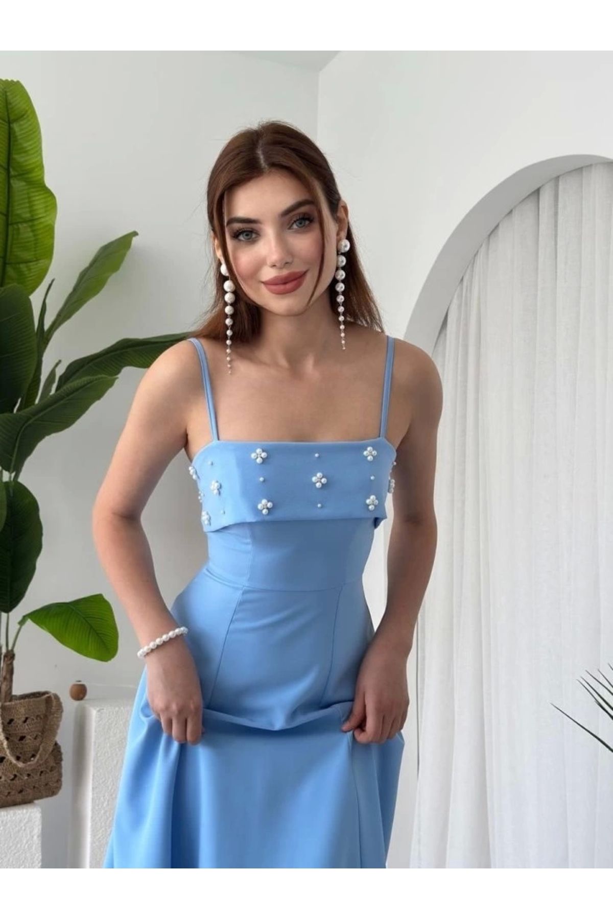 Butik Acco Taş Detaylı Elbise