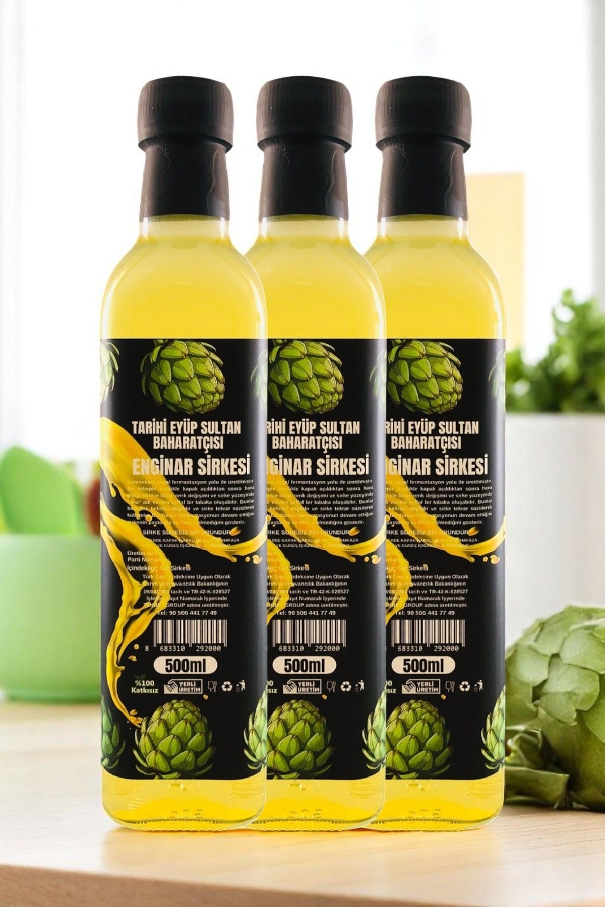 TARİHİ EYÜP SULTAN BAHARATCISI Üçlü Paket Enginar Sirkesi