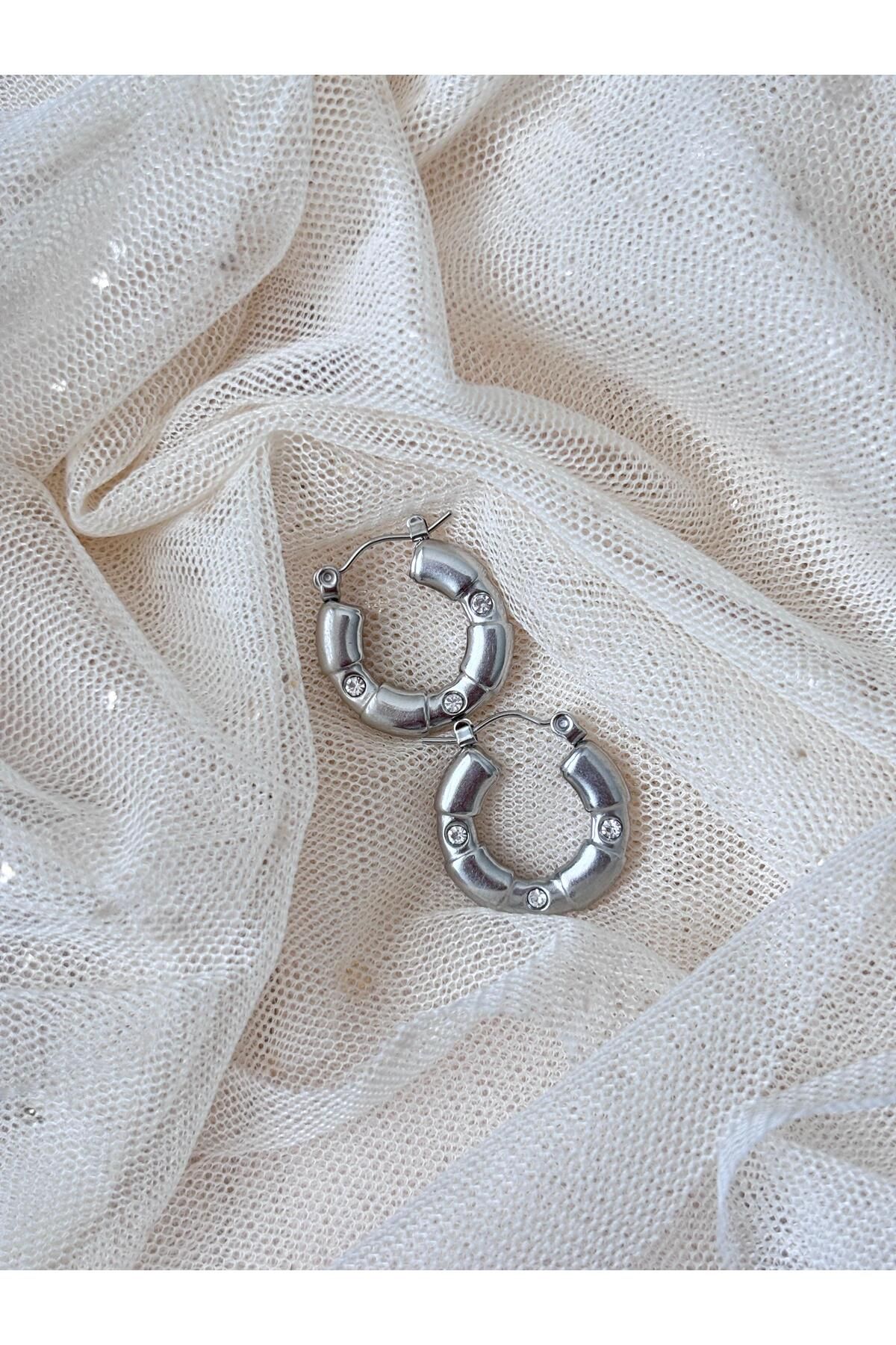 Bellamy Jewelry Aurela Halka Küpe - Silver