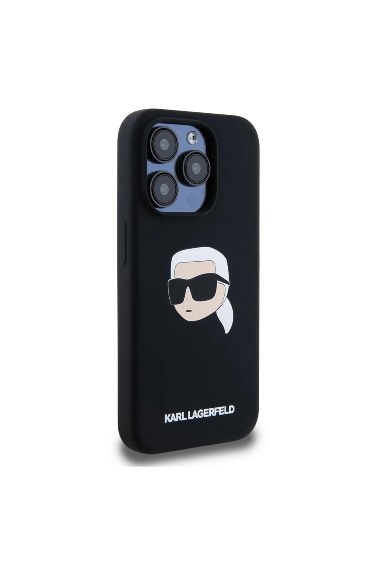 Karl Lagerfeld-Case for iPhone 15 - Karl Lagerfeld Silicone MagSafe (KLHMP15SSKHPPLK) - Karl`s Head 2