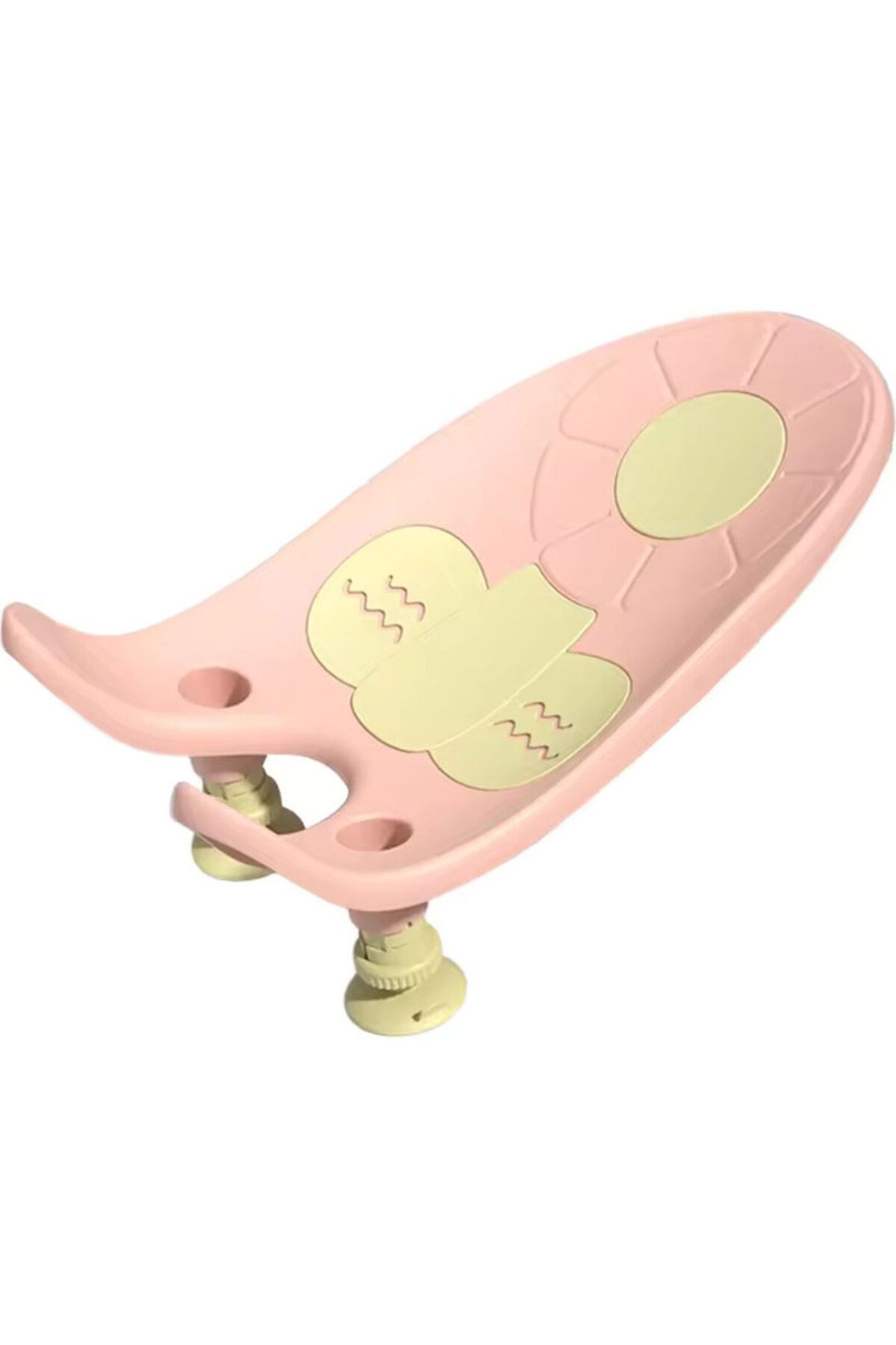 bebeLOGIC Scaun Portabil De Baie Confortabil Pentru Bebelusi Cu Suport Montabil Pe Chiuveta, Model Floare, Roz - One Size