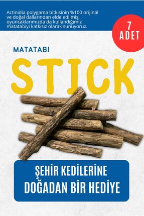 pawdaz Matatabi - Stick ( Kalın - 7'li ) Diş Temizlemeye Ve Stres Gidermeye Y...