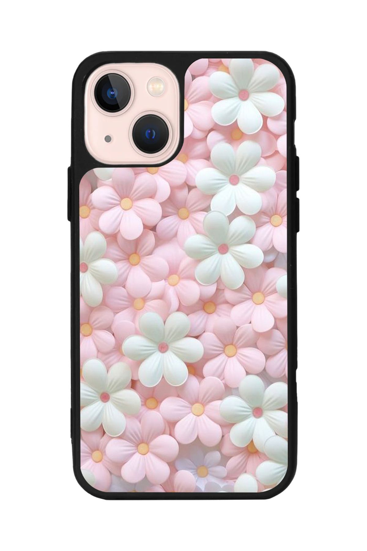 Aksel Kılıf Apple iphone 14 Uyumlu Baskılı, Mat Siyah Renk, Yumuşak Silikon, Koruyucu, Şok Emici Kapak, Kılıf