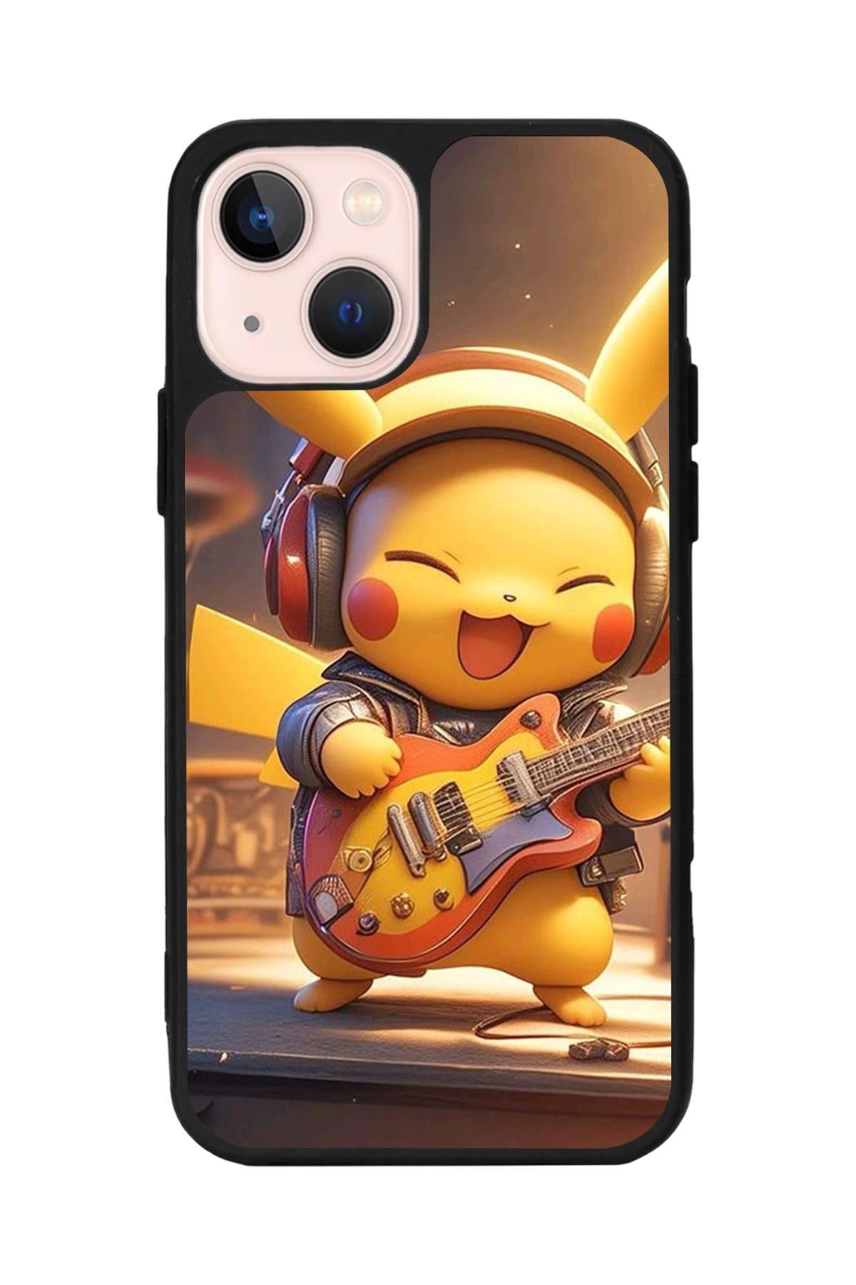 Aksel Kılıf Apple iPhone 14 Plus Uyumlu Baskılı, Mat Siyah,Yumuşak Silikon,Koruyucu,Şok Emici Kapak,Kılıf