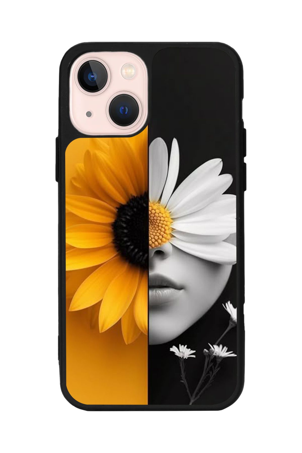 Aksel Kılıf Apple iPhone 14 Plus Uyumlu Baskılı, Mat Siyah,Yumuşak Silikon,Koruyucu,Şok Emici Kapak,Kılıf