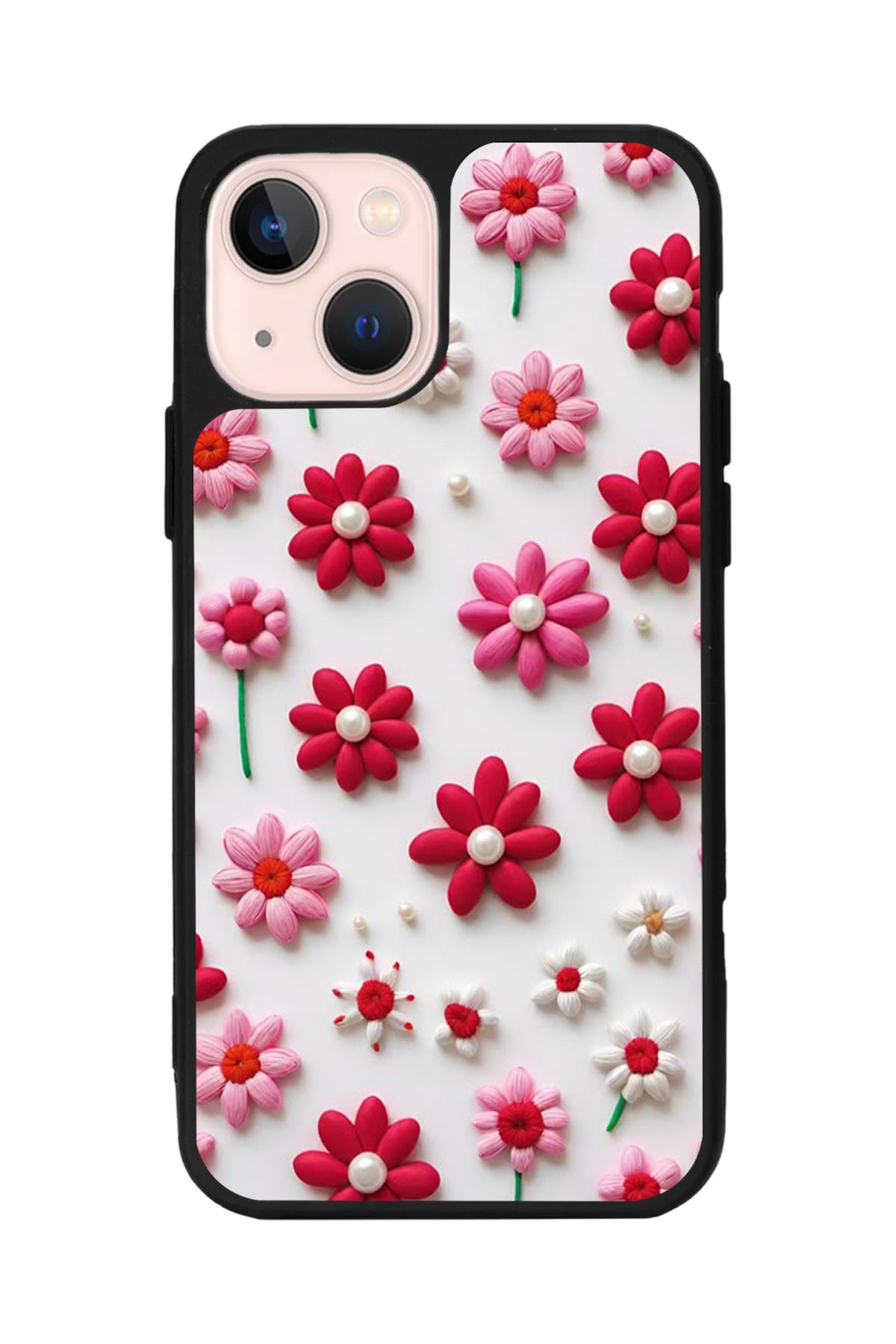 Aksel Kılıf Apple iPhone 14 Plus Uyumlu Baskılı, Mat Siyah,Yumuşak Silikon,Koruyucu,Şok Emici Kapak,Kılıf