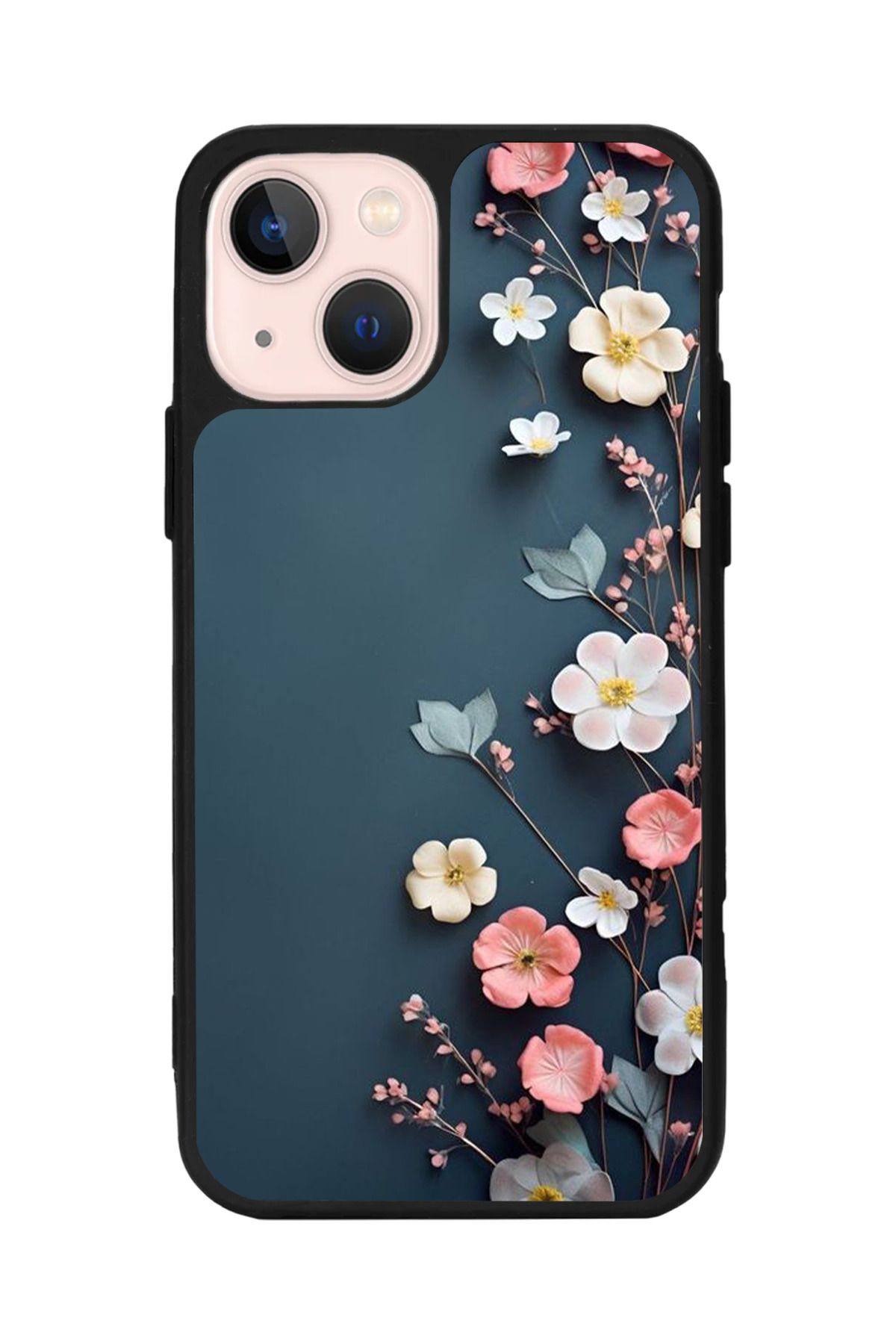 Aksel Kılıf Apple iphone 14 Uyumlu Baskılı, Mat Siyah Renk, Yumuşak Silikon, Koruyucu, Şok Emici Kapak, Kılıf
