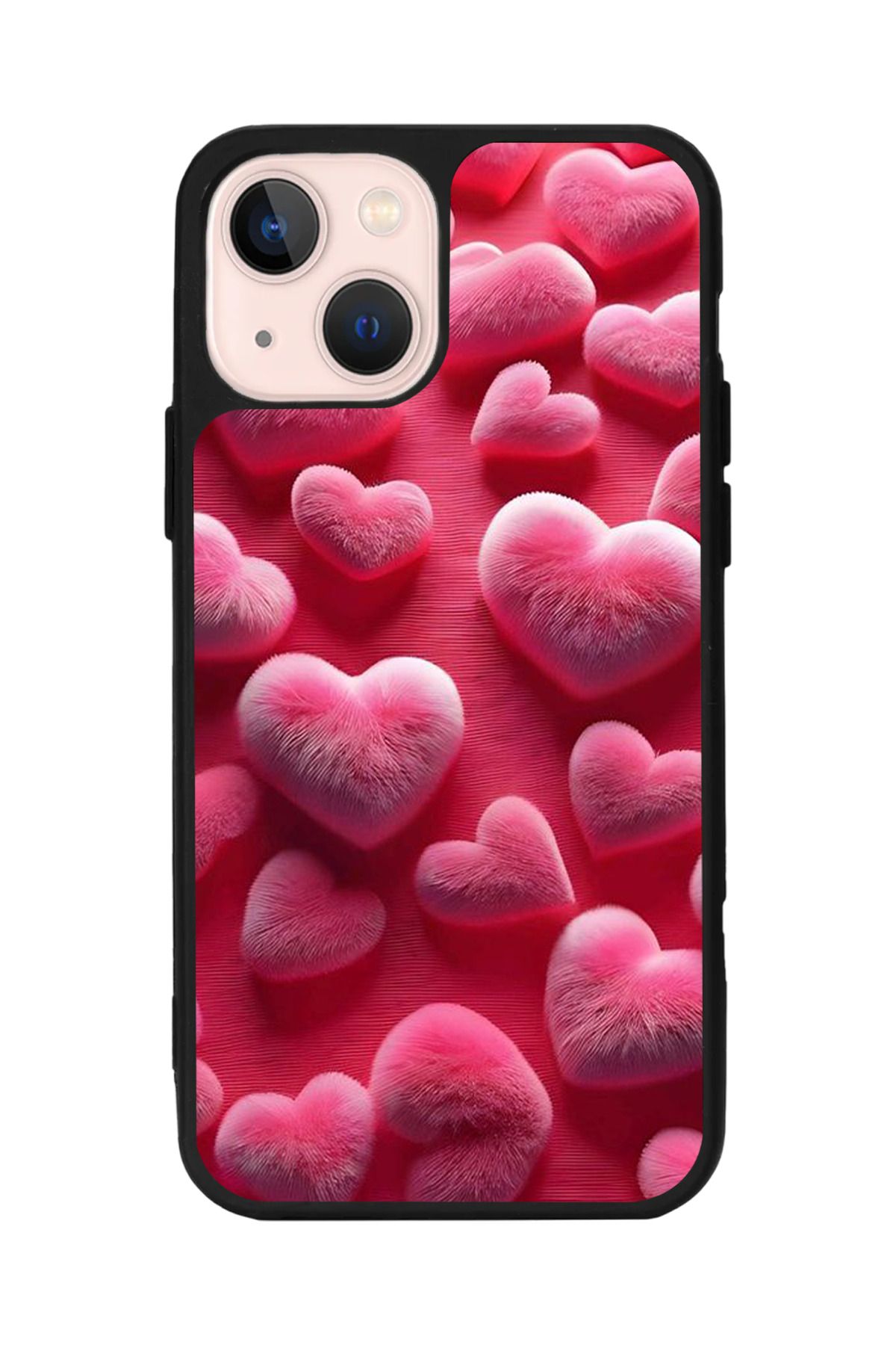 Aksel Kılıf Apple iPhone 15 Plus Uyumlu Baskılı,Mat Siyah,Yumuşak Silikon,Koruyucu,Şok Emici Kapak,Kılıf