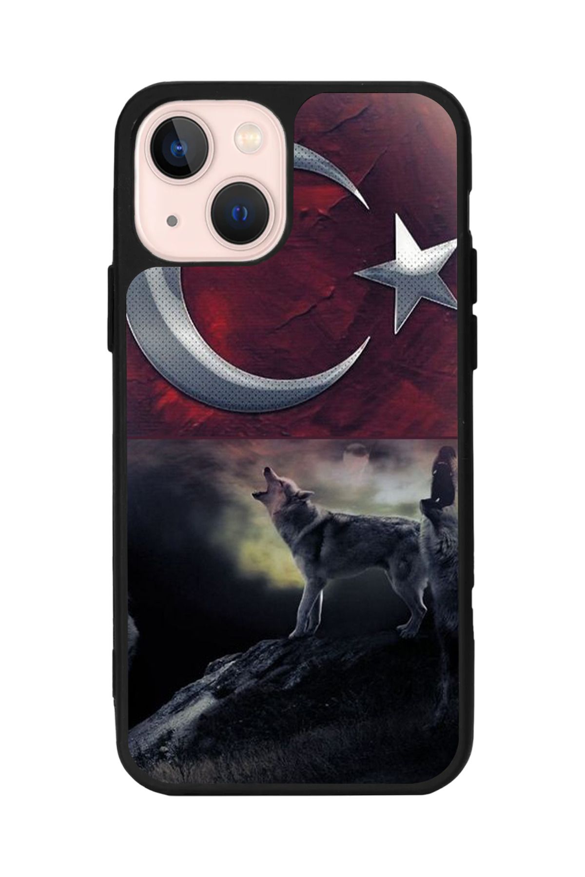 Aksel Kılıf Apple iphone 14 Uyumlu Baskılı, Mat Siyah Renk, Yumuşak Silikon, Koruyucu, Şok Emici Kapak, Kılıf