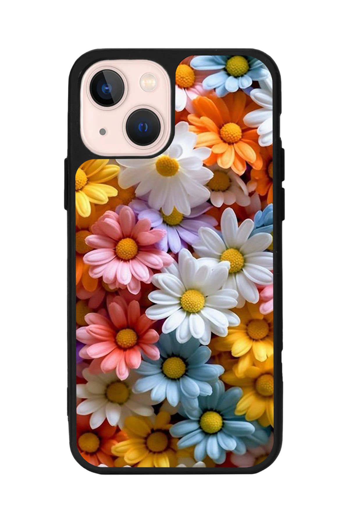 Aksel Kılıf Apple iPhone 14 Plus Uyumlu Baskılı, Mat Siyah,Yumuşak Silikon,Koruyucu,Şok Emici Kapak,Kılıf