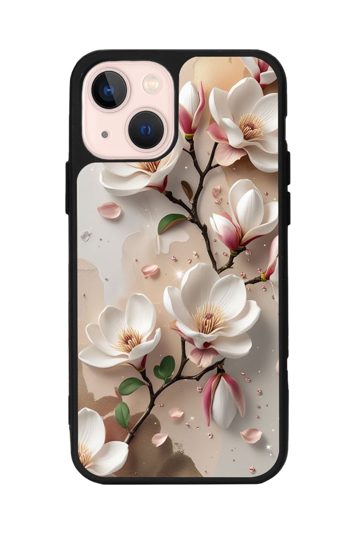 Aksel Kılıf Apple iPhone 15 Uyumlu Baskılı, Mat Siyah Renk, Yumuşak Silikon, Koruyucu, Şok Emici Kapak, Kılıf