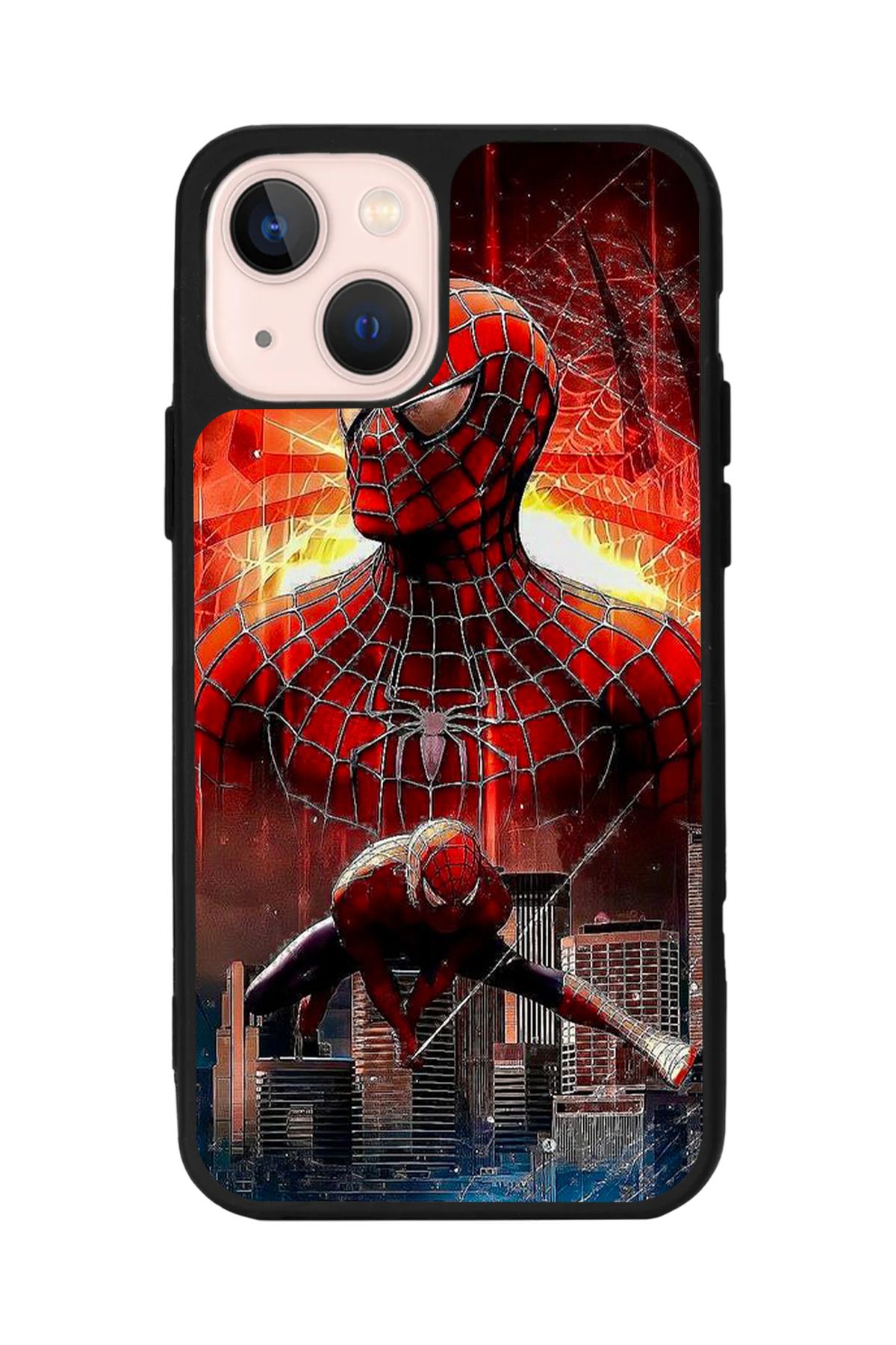 Aksel Kılıf Apple iPhone 15 Plus Uyumlu Baskılı,Mat Siyah,Yumuşak Silikon,Koruyucu,Şok Emici Kapak,Kılıf