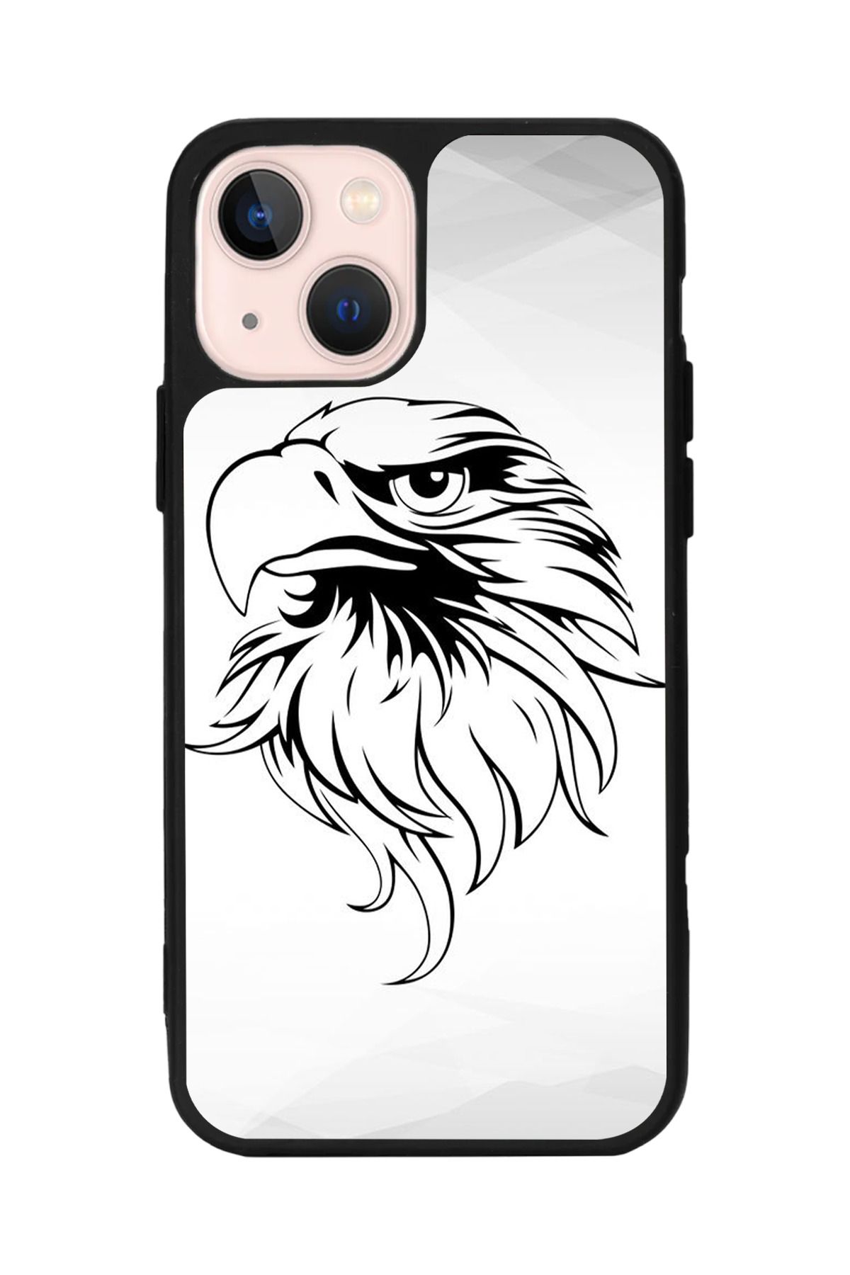 Aksel Kılıf Apple iPhone 15 Uyumlu Baskılı, Mat Siyah Renk, Yumuşak Silikon, Koruyucu, Şok Emici Kapak, Kılıf