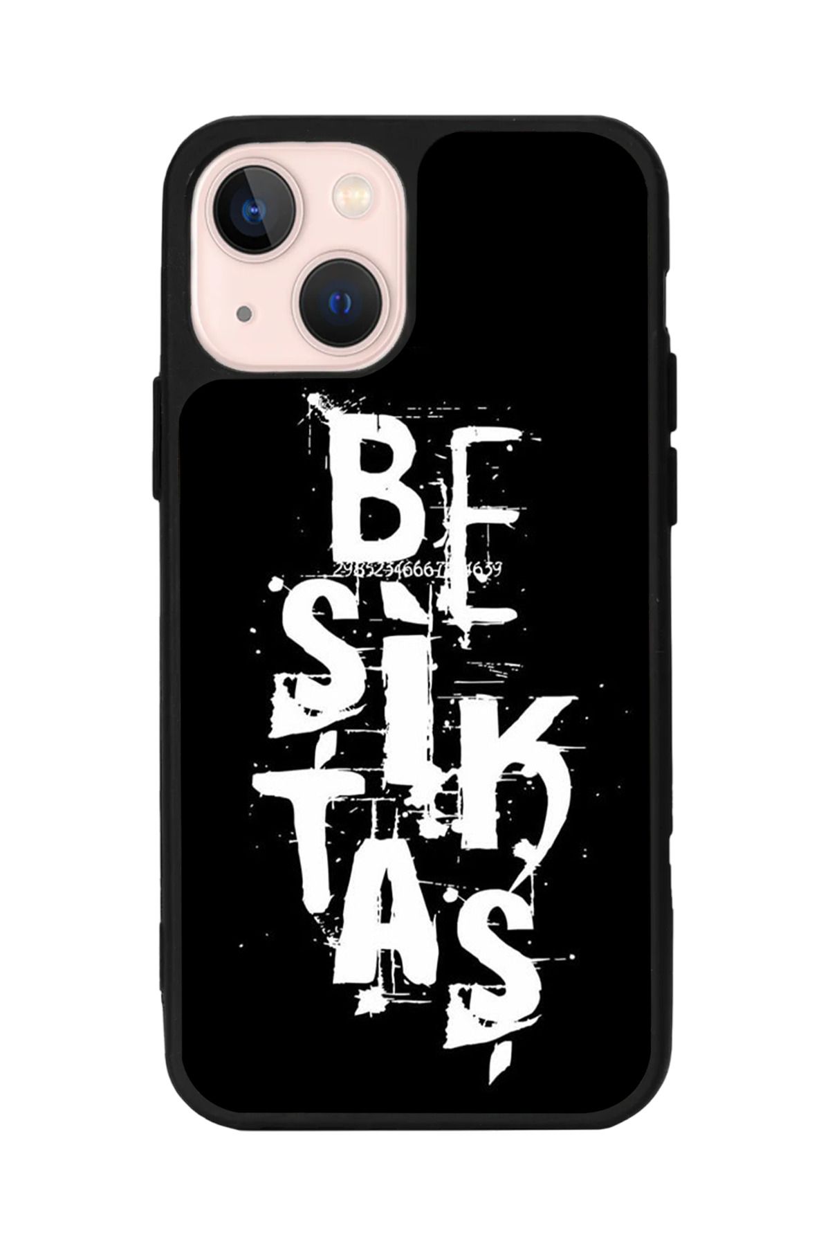 Aksel Kılıf Apple iPhone 15 Uyumlu Baskılı, Mat Siyah Renk, Yumuşak Silikon, Koruyucu, Şok Emici Kapak, Kılıf