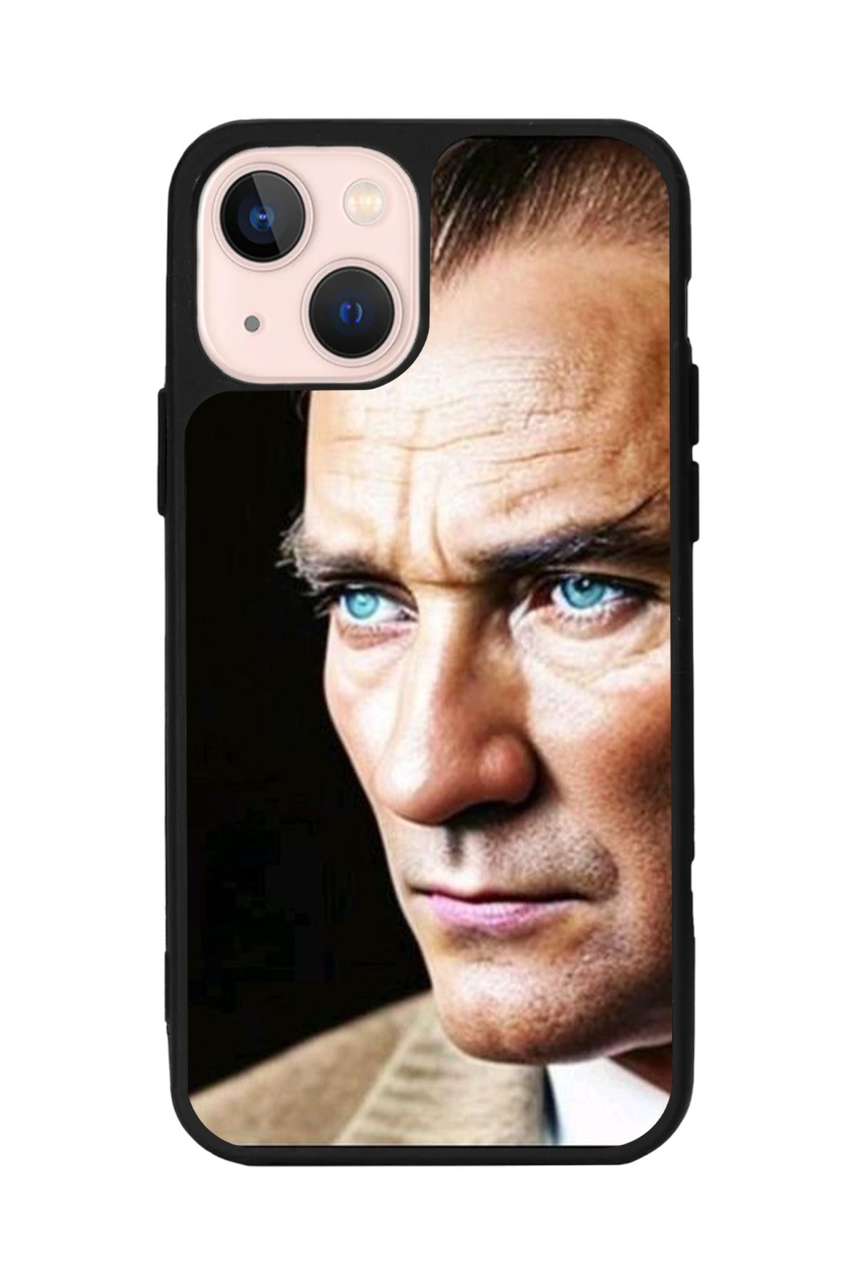 Aksel Kılıf Apple iPhone 15 Uyumlu Baskılı, Mat Siyah Renk, Yumuşak Silikon, Koruyucu, Şok Emici Kapak, Kılıf