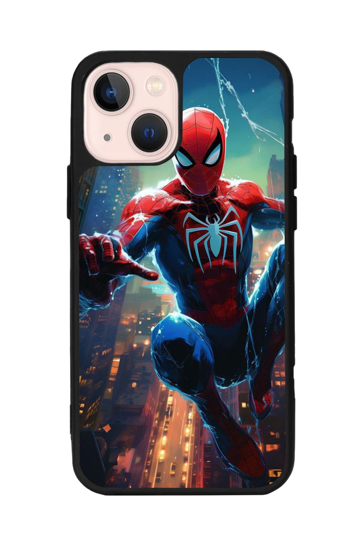 Aksel Kılıf Apple iPhone 15 Plus Uyumlu Baskılı,Mat Siyah,Yumuşak Silikon,Koruyucu,Şok Emici Kapak,Kılıf