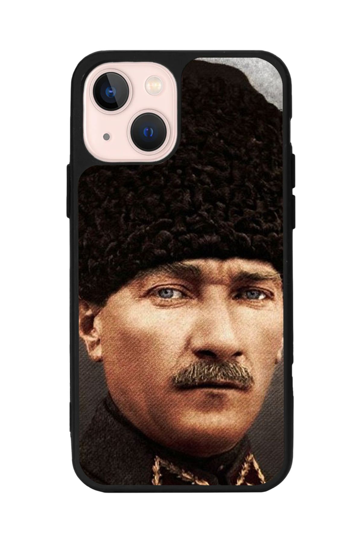 Aksel Kılıf Apple iPhone 15 Uyumlu Baskılı, Mat Siyah Renk, Yumuşak Silikon, Koruyucu, Şok Emici Kapak, Kılıf