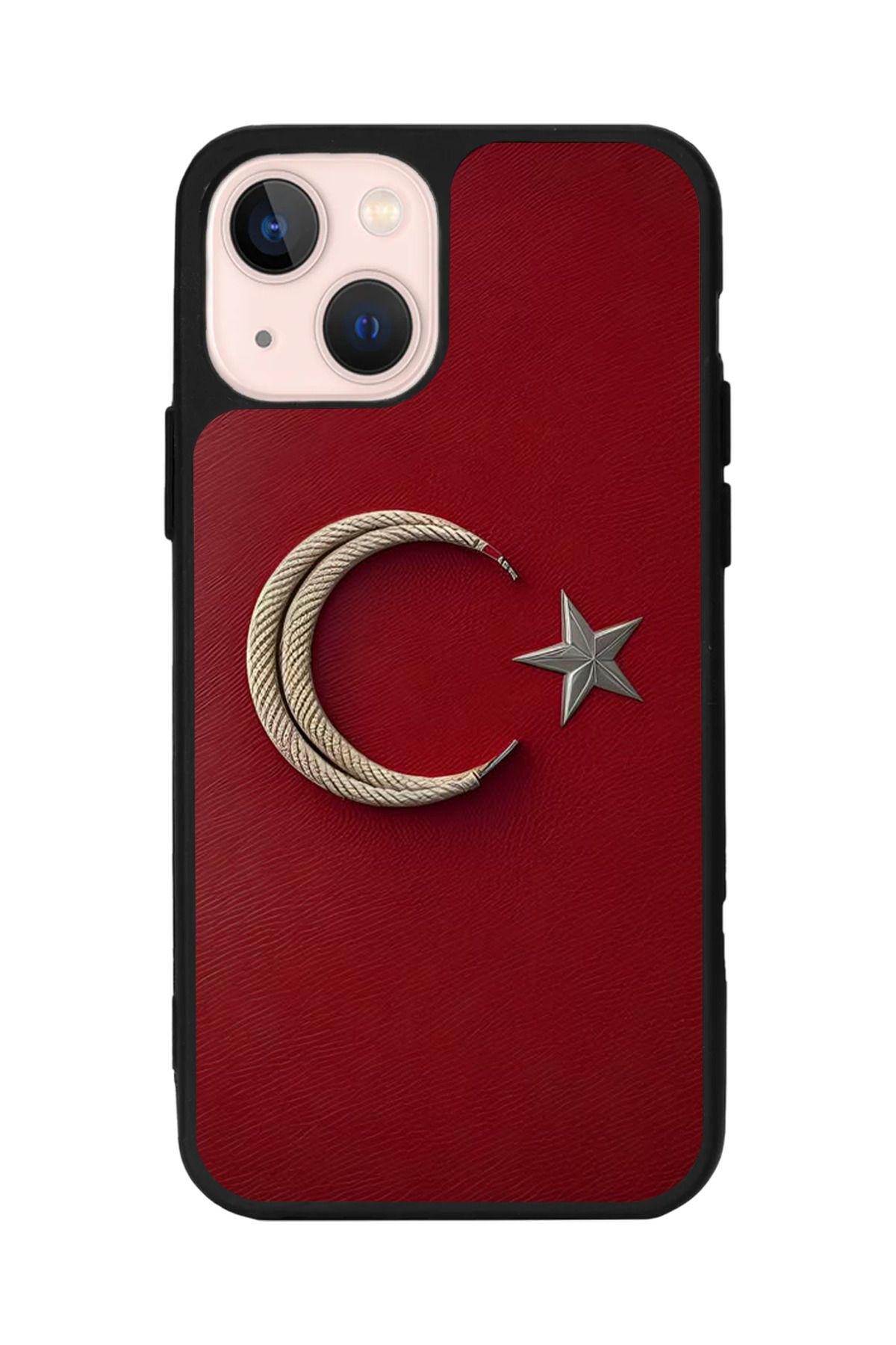 Aksel Kılıf Apple iPhone 15 Uyumlu Baskılı, Mat Siyah Renk, Yumuşak Silikon, Koruyucu, Şok Emici Kapak, Kılıf