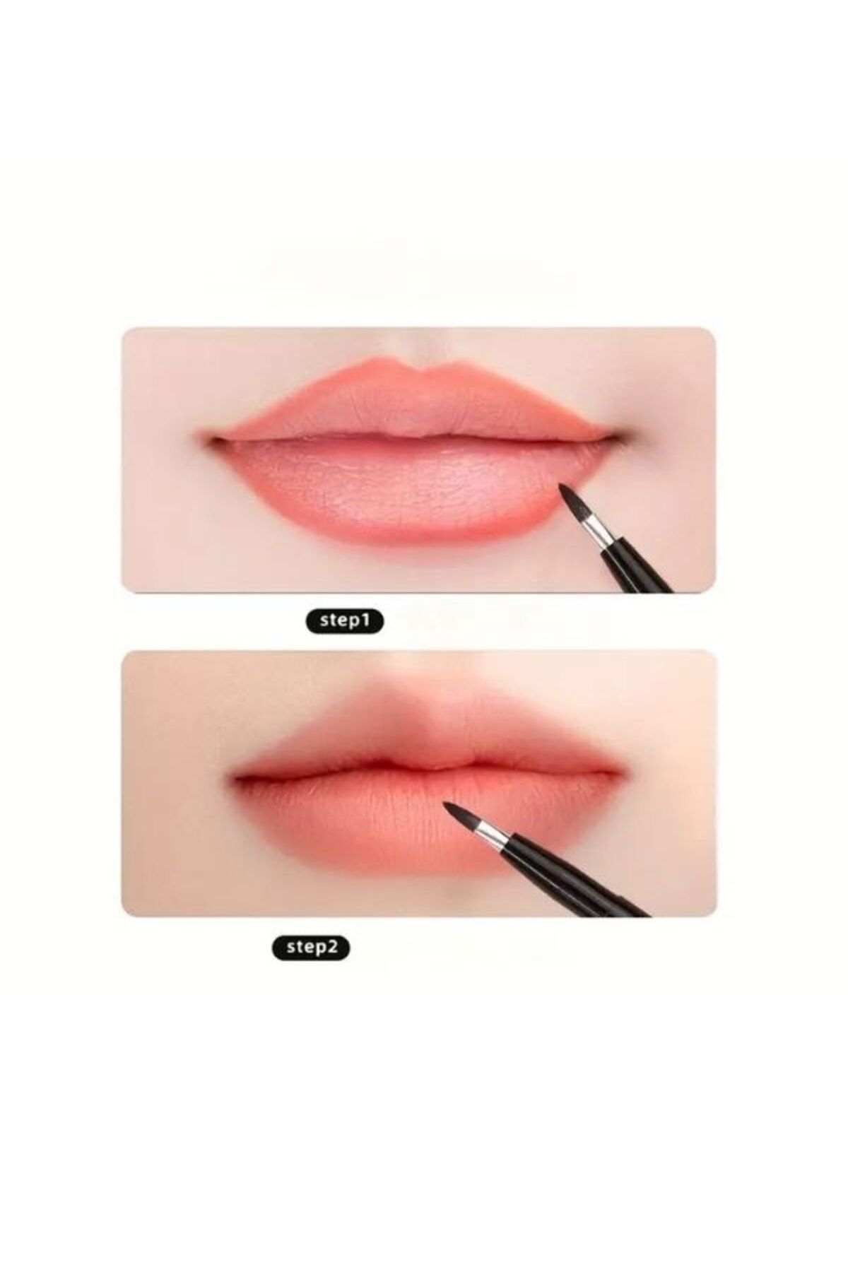 Beauty Evim Geri Çekilebilir Dudak Fırçası Tüy Çubuk, Taşınabilir Metal Çubuk Ruj