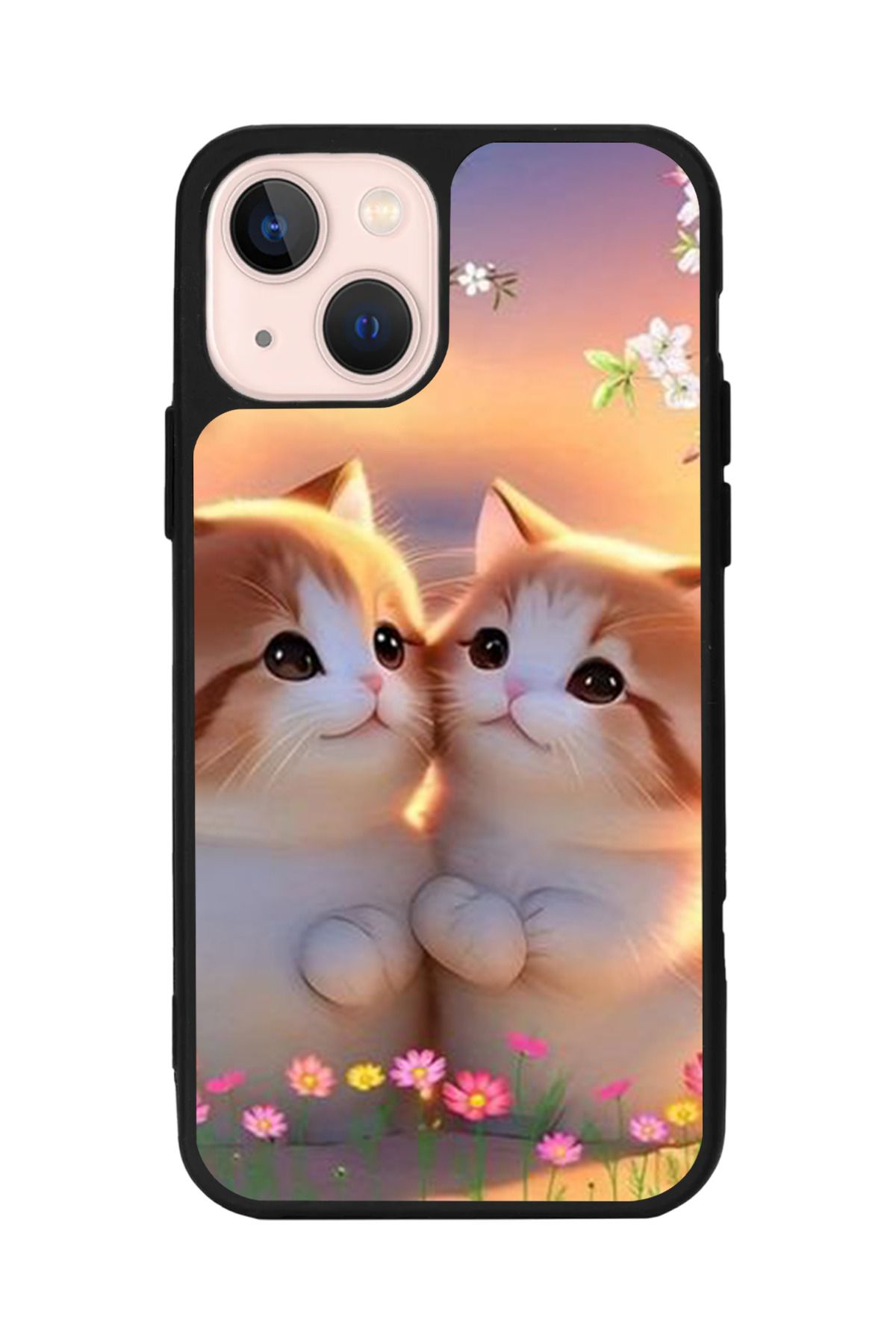 Aksel Kılıf Apple iPhone 15 Plus Uyumlu Baskılı,Mat Siyah,Yumuşak Silikon,Koruyucu,Şok Emici Kapak,Kılıf