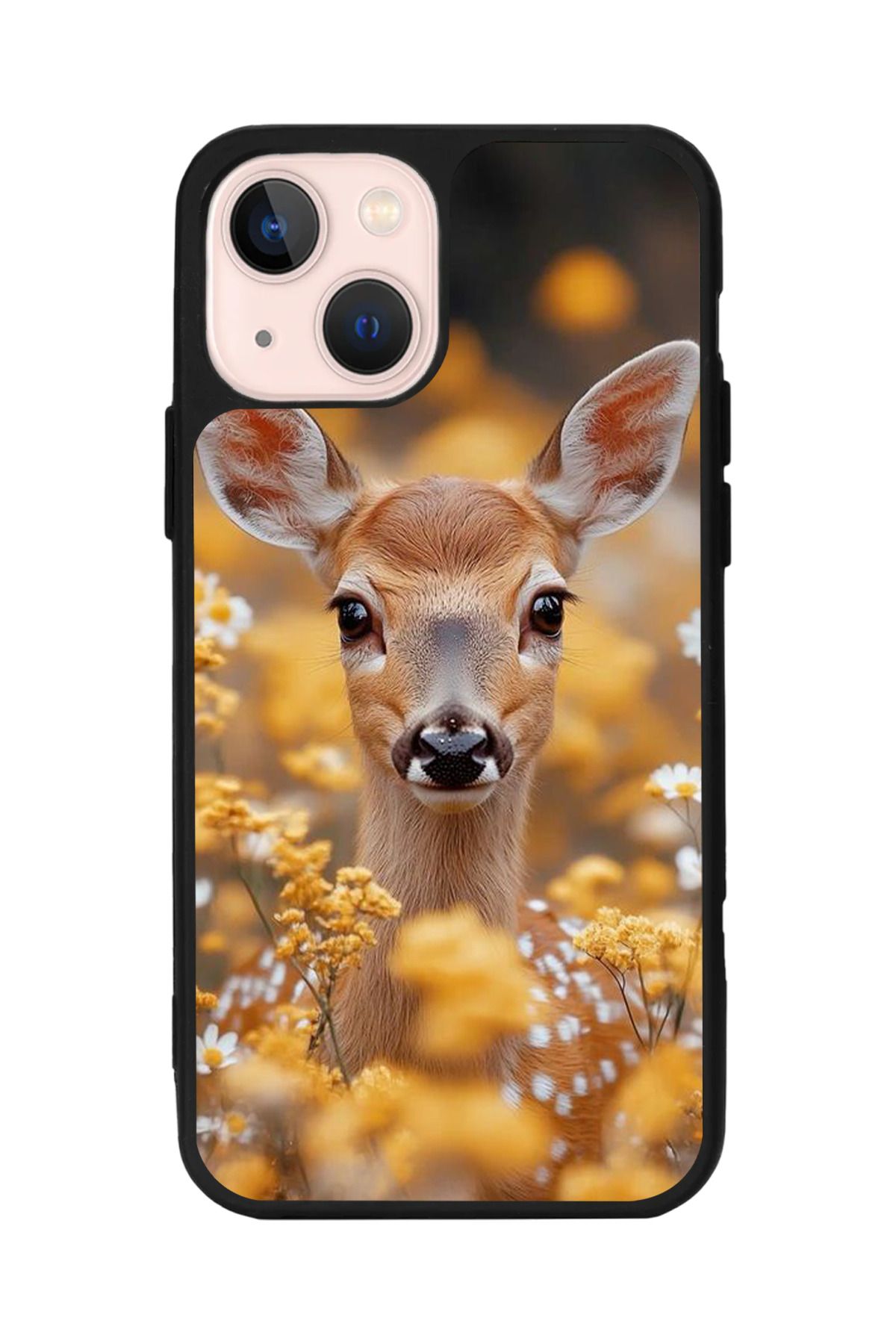 Aksel Kılıf Apple iPhone 14 Plus Uyumlu Baskılı, Mat Siyah,Yumuşak Silikon,Koruyucu,Şok Emici Kapak,Kılıf