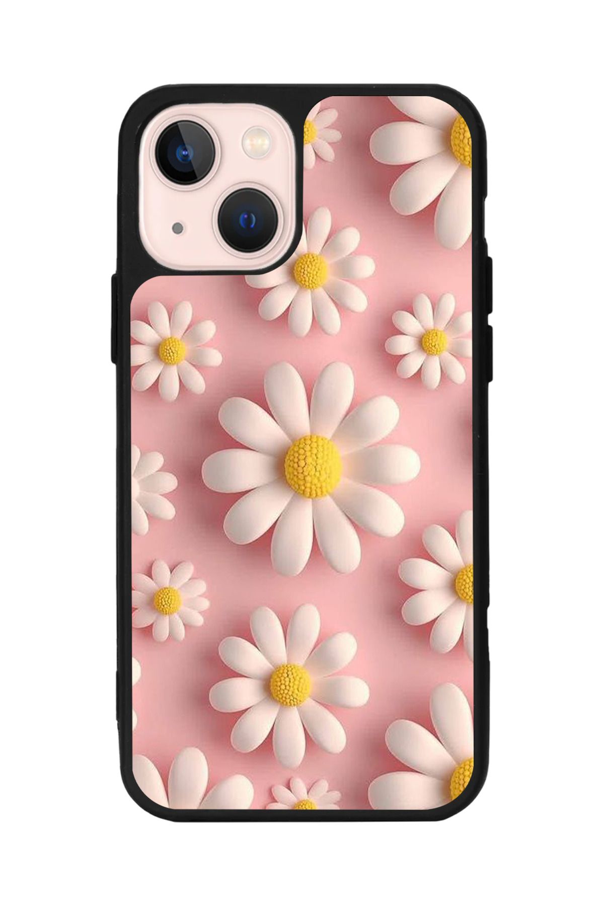 Aksel Kılıf Apple iPhone 15 Uyumlu Baskılı, Mat Siyah Renk, Yumuşak Silikon, Koruyucu, Şok Emici Kapak, Kılıf