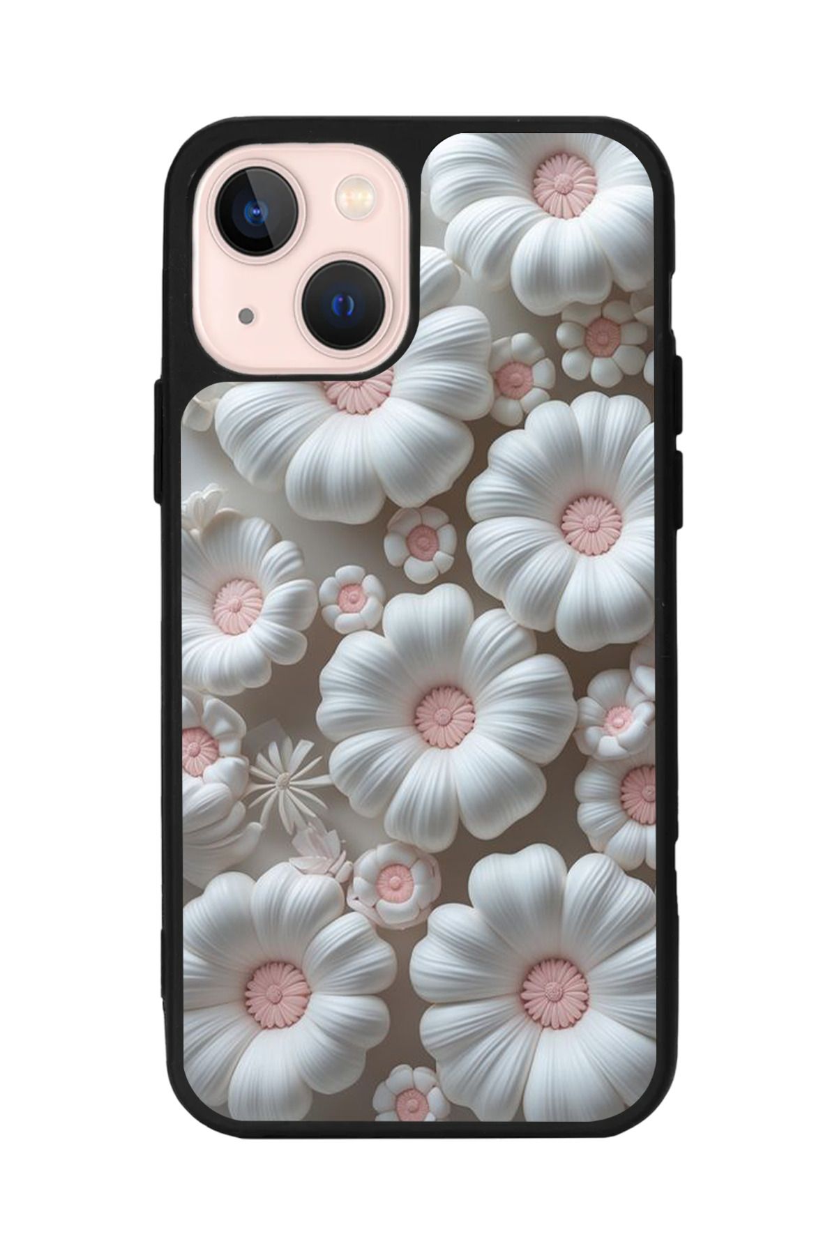 Aksel Kılıf Apple iPhone 14 Plus Uyumlu Baskılı, Mat Siyah,Yumuşak Silikon,Koruyucu,Şok Emici Kapak,Kılıf