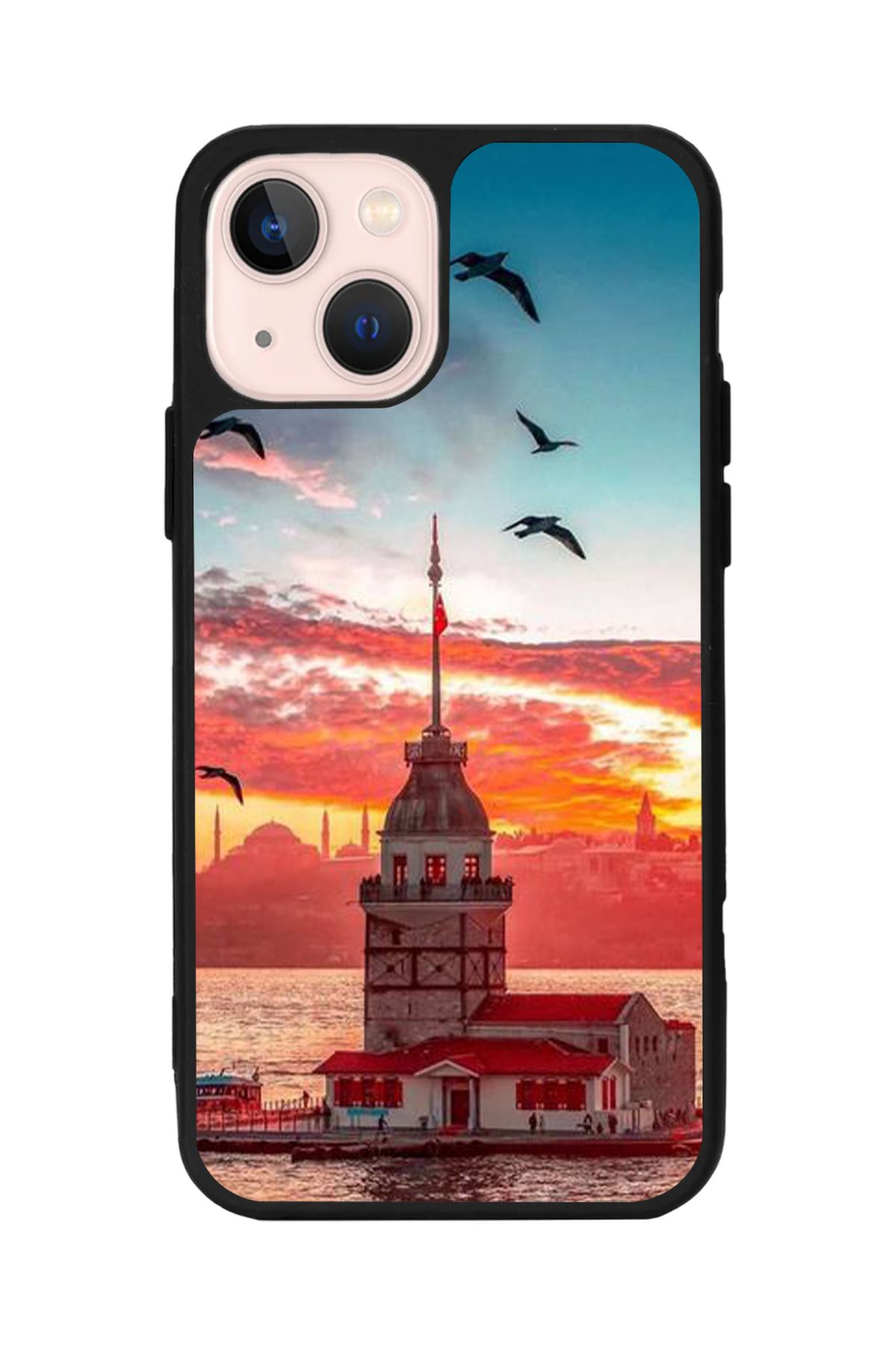 Aksel Kılıf Apple iPhone 15 Plus Uyumlu Baskılı,Mat Siyah,Yumuşak Silikon,Koruyucu,Şok Emici Kapak,Kılıf