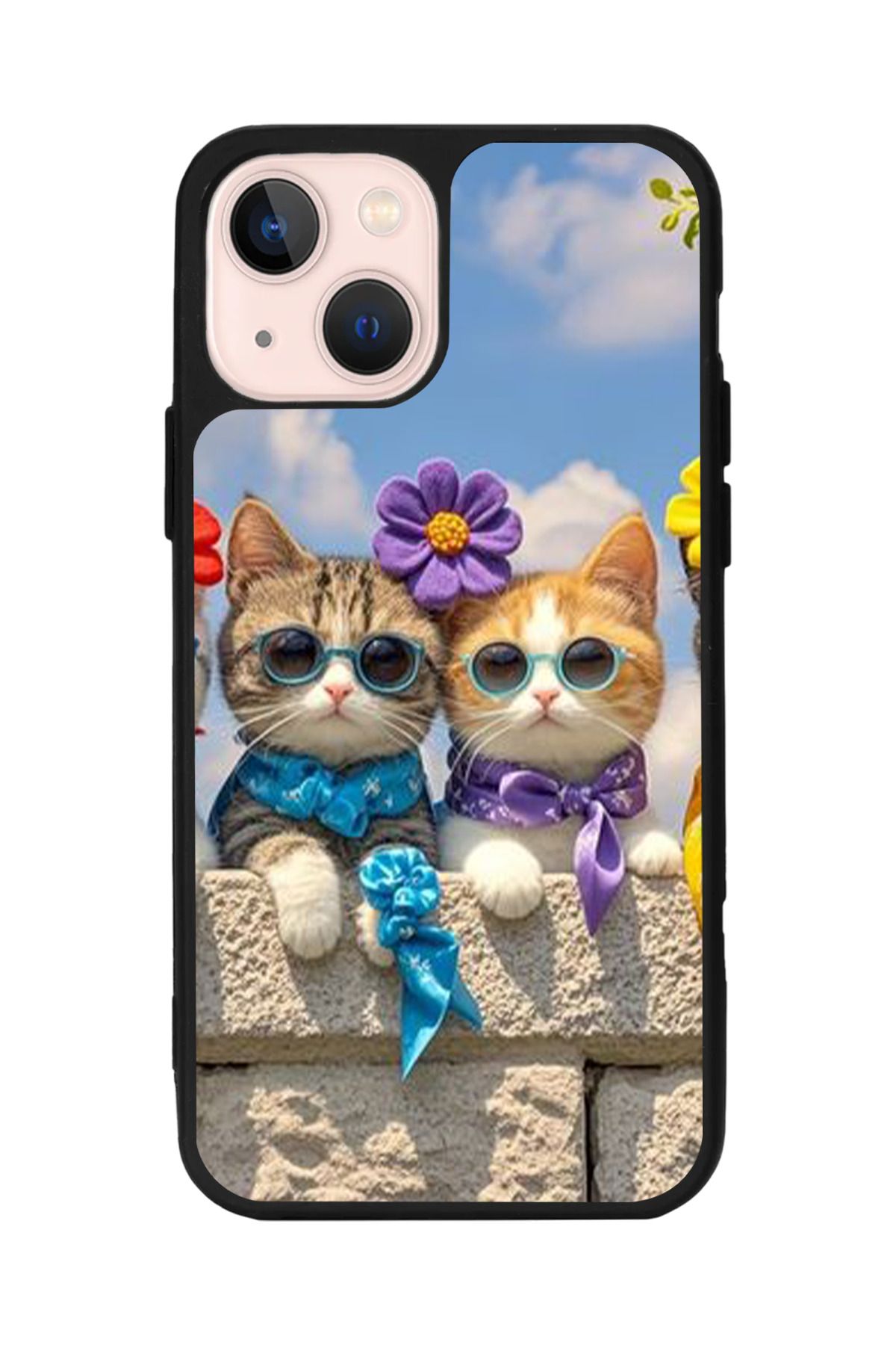 Aksel Kılıf Apple iPhone 15 Plus Uyumlu Baskılı,Mat Siyah,Yumuşak Silikon,Koruyucu,Şok Emici Kapak,Kılıf