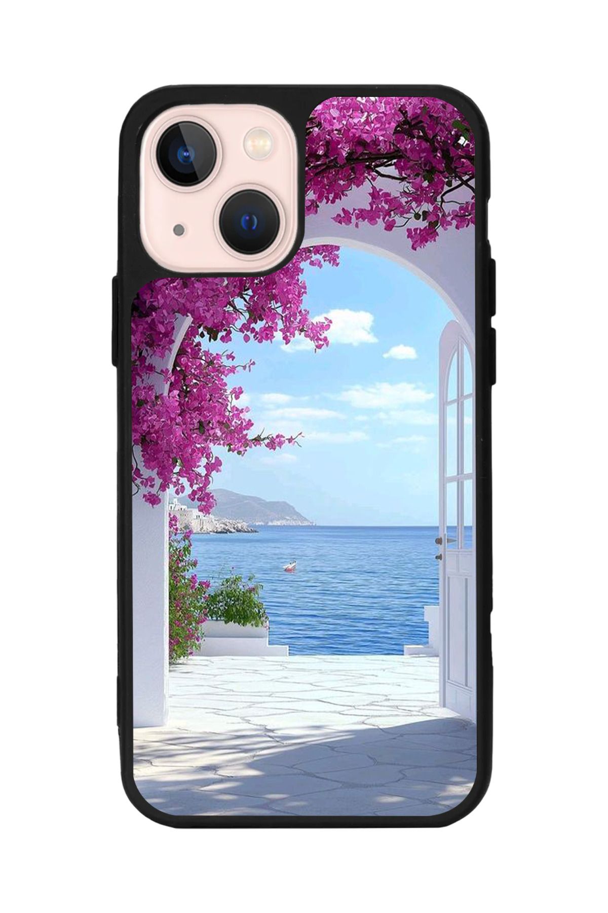 Aksel Kılıf Apple iPhone 14 Plus Uyumlu Baskılı, Mat Siyah,Yumuşak Silikon,Koruyucu,Şok Emici Kapak,Kılıf