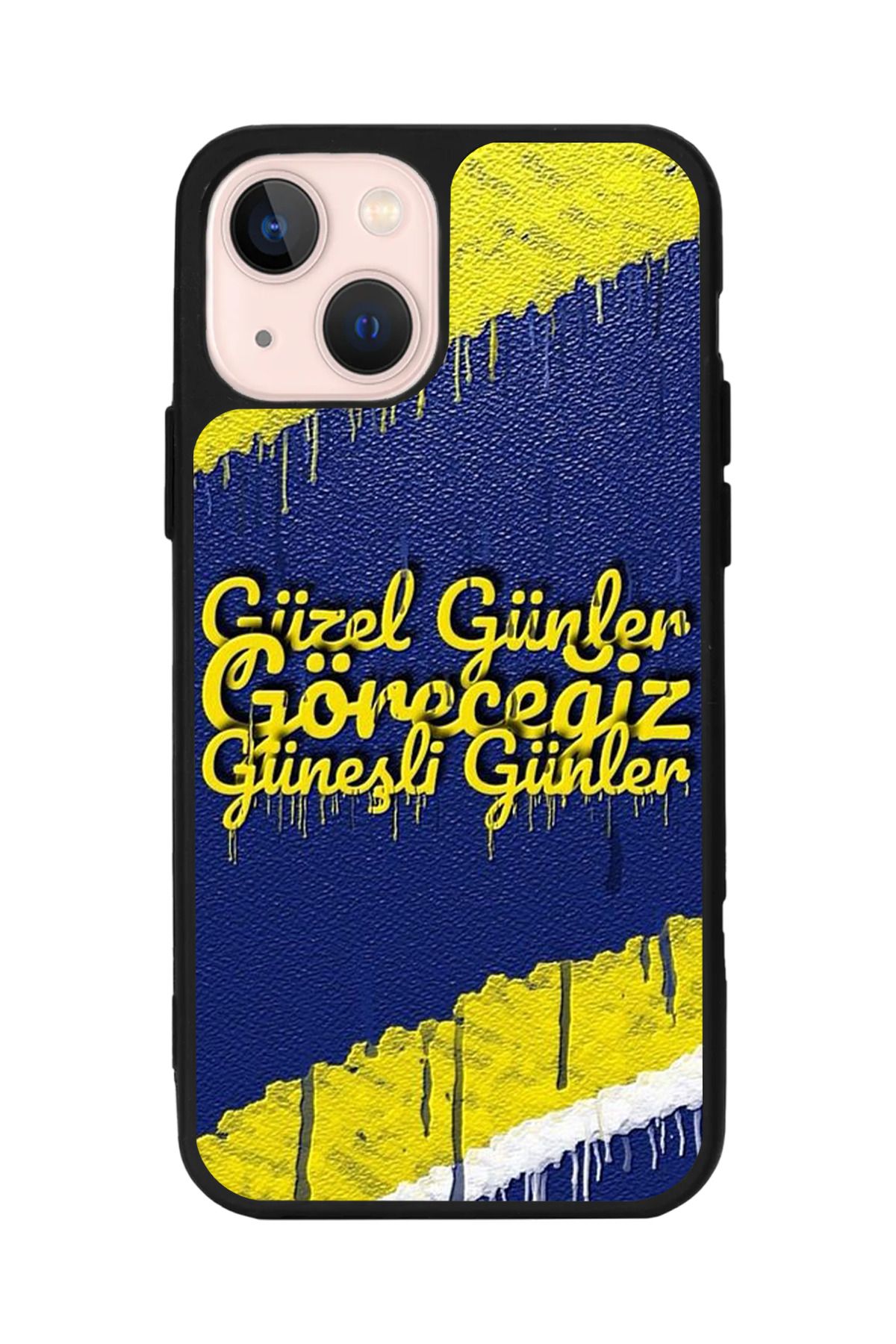 Aksel Kılıf Apple iPhone 13 Mini Uyumlu Baskılı,Mat Siyah,Yumuşak Silikon, Koruyucu, Şok Emici Kapak,Kılıf