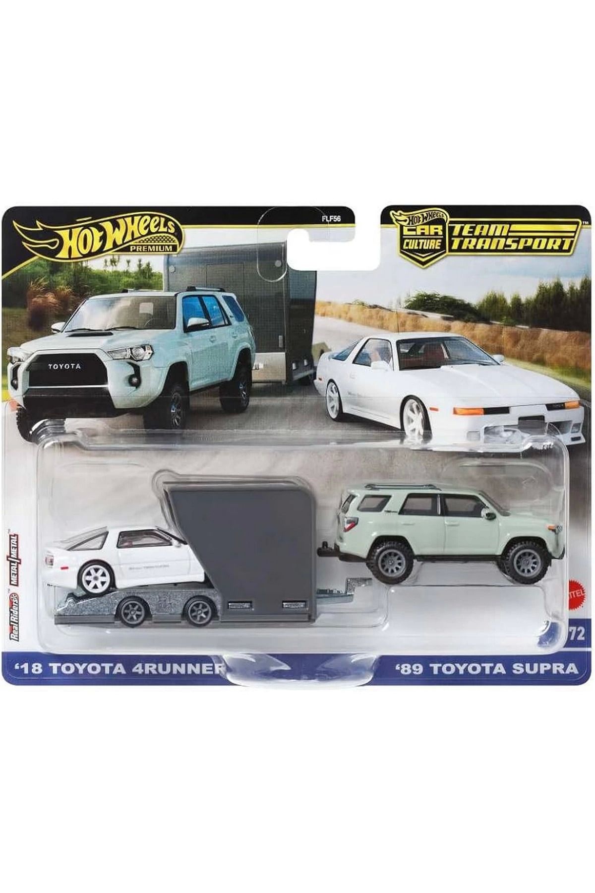 BYR Fırsat Byr Premium Team Transport 18 Toyota 4Runner - Toyota Supra W/Open Trailer Hrv37 Yeni