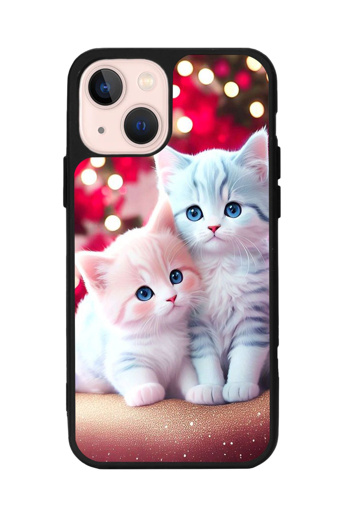 Aksel Kılıf Apple iphone 14 Uyumlu Baskılı, Mat Siyah Renk, Yumuşak Silikon, Koruyucu, Şok Emici Kapak, Kılıf