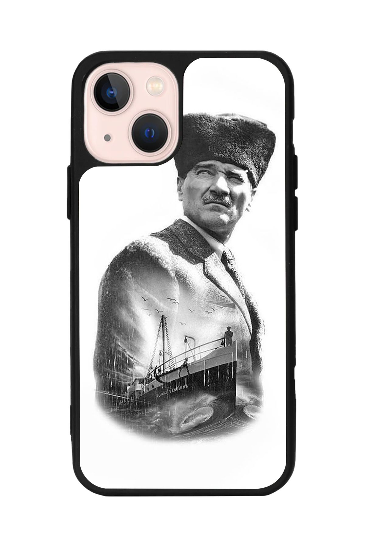 Aksel Kılıf Apple iPhone 15 Plus Uyumlu Baskılı,Mat Siyah,Yumuşak Silikon,Koruyucu,Şok Emici Kapak,Kılıf