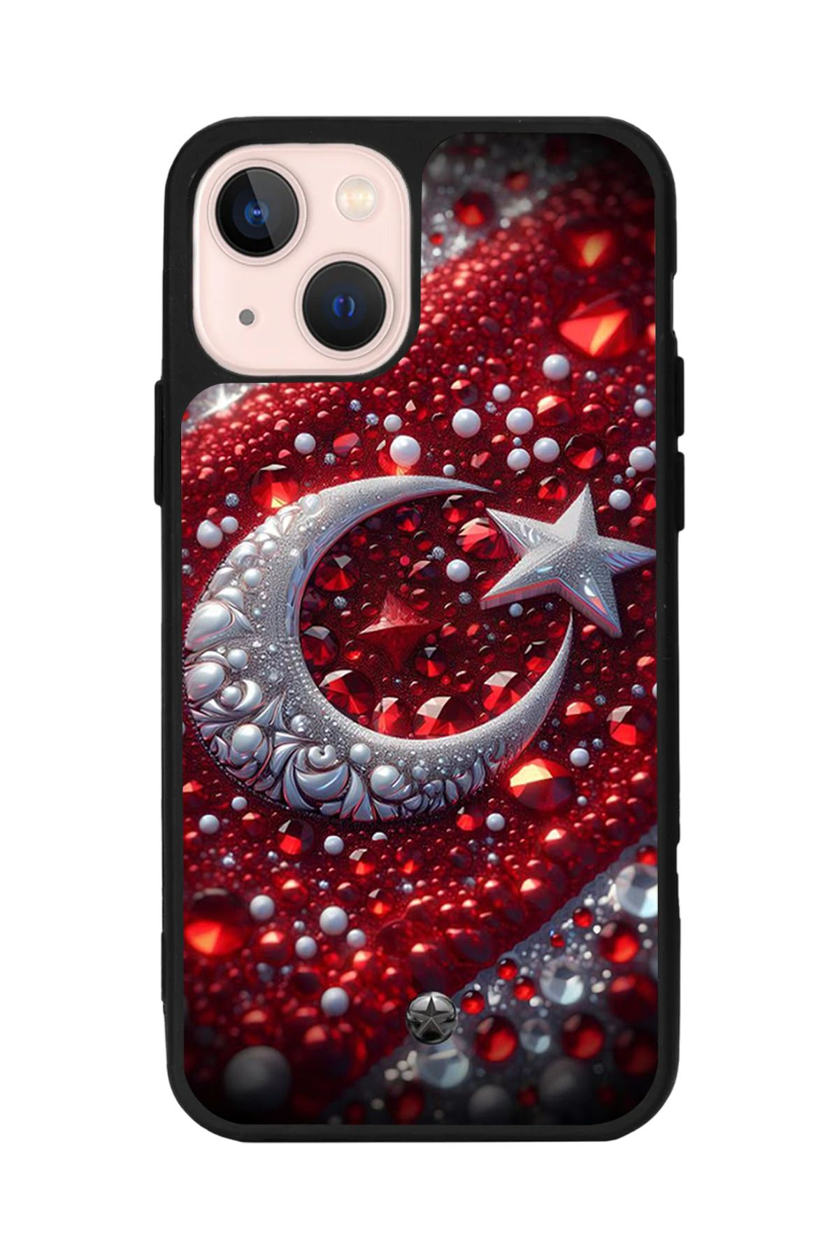 Aksel Kılıf Apple iPhone 15 Plus Uyumlu Baskılı,Mat Siyah,Yumuşak Silikon,Koruyucu,Şok Emici Kapak,Kılıf