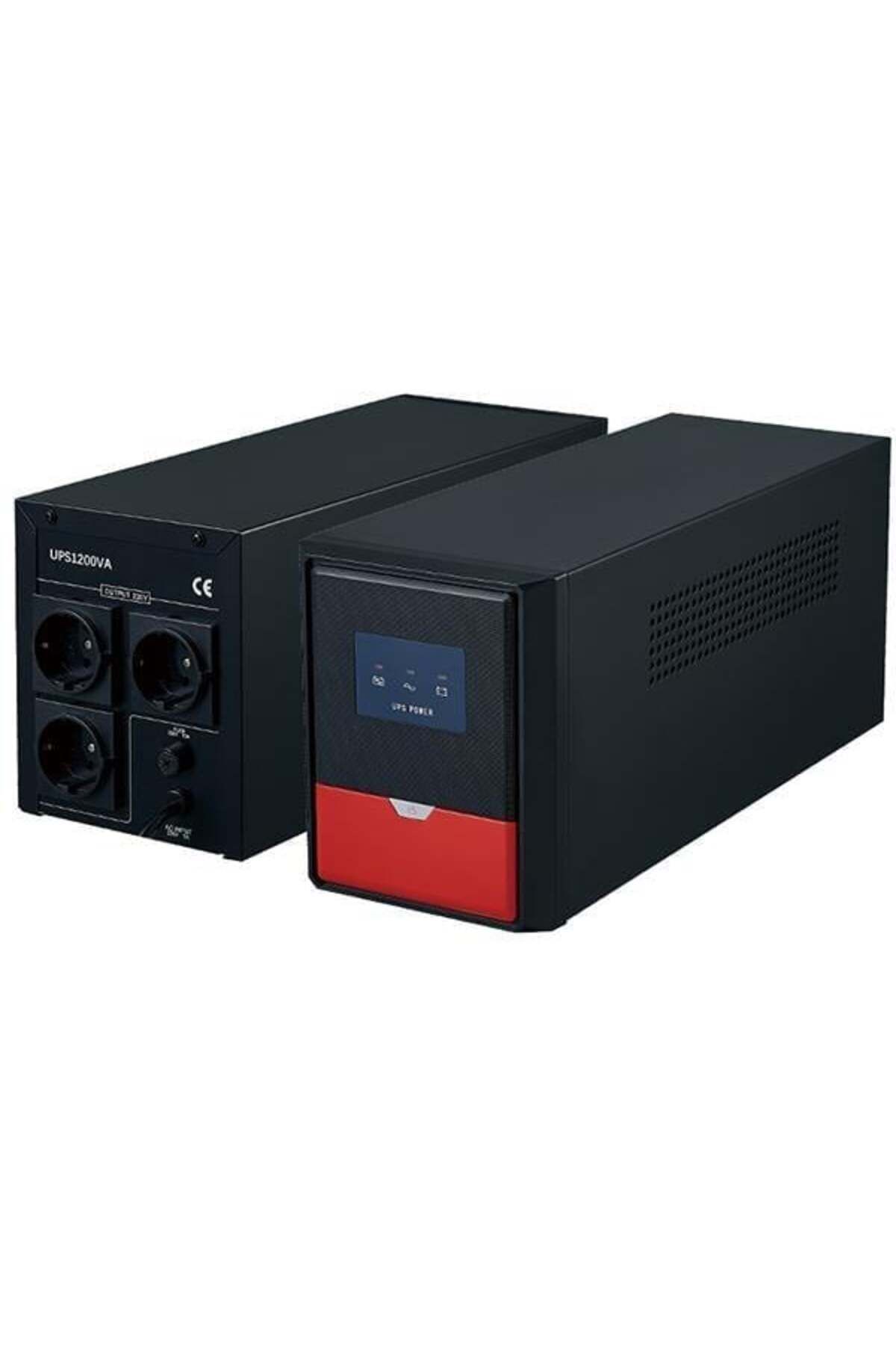 BYR Fırsat Byr Ad-1200 1200Va 12V7.5Ahx2 Ups Kesintisiz Güç Kaynağı (430X210X235Mm) Yeni