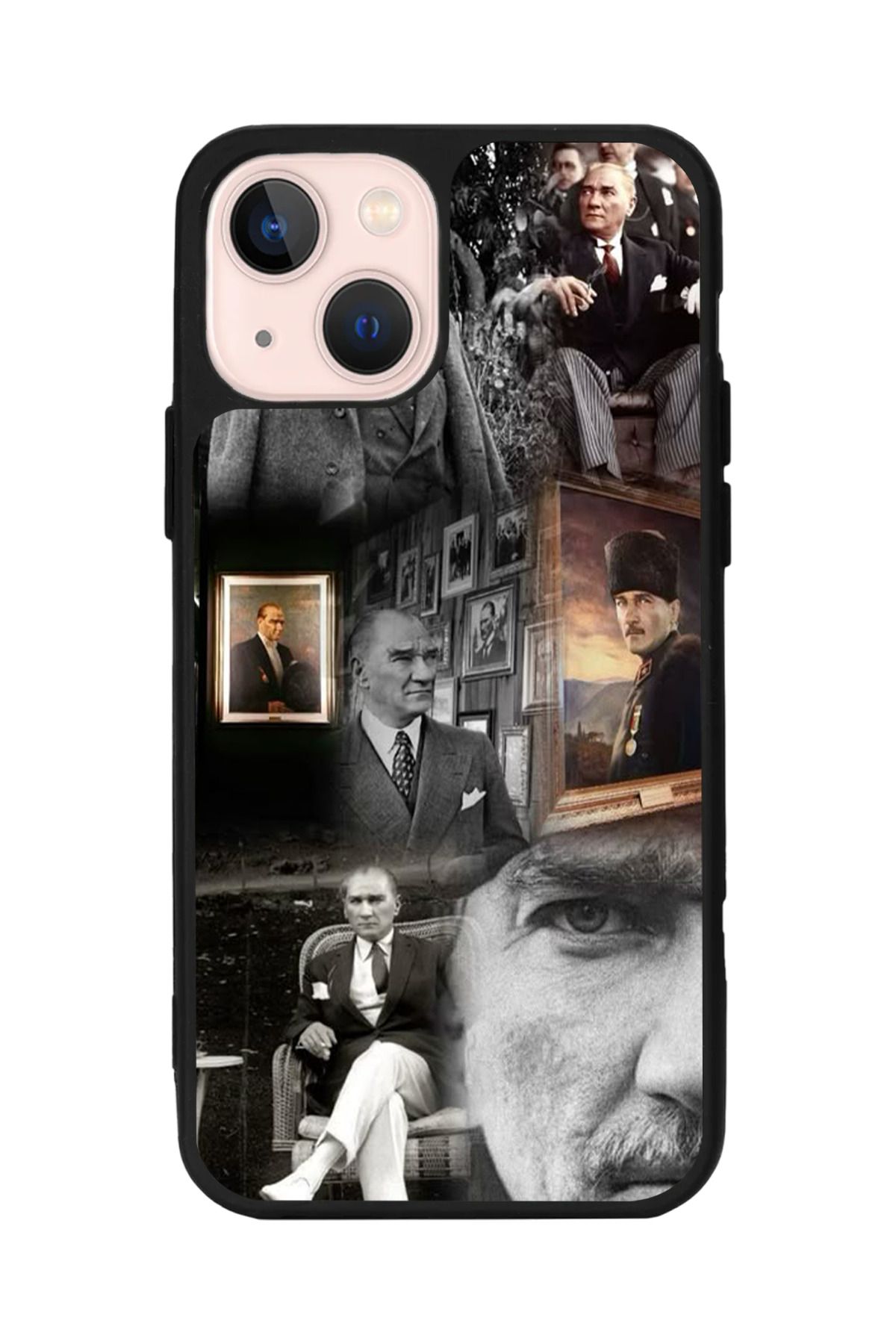 Aksel Kılıf Apple iPhone 15 Plus Uyumlu Baskılı,Mat Siyah,Yumuşak Silikon,Koruyucu,Şok Emici Kapak,Kılıf