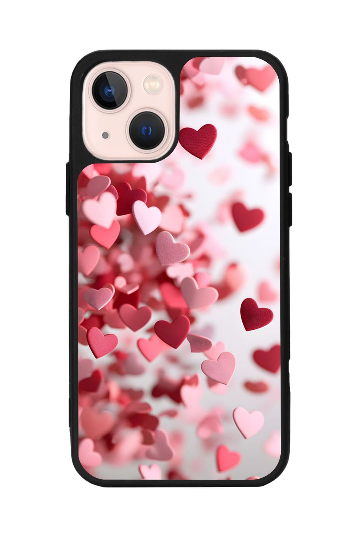 Aksel Kılıf Apple iPhone 15 Plus Uyumlu Baskılı,Mat Siyah,Yumuşak Silikon,Koruyucu,Şok Emici Kapak,Kılıf