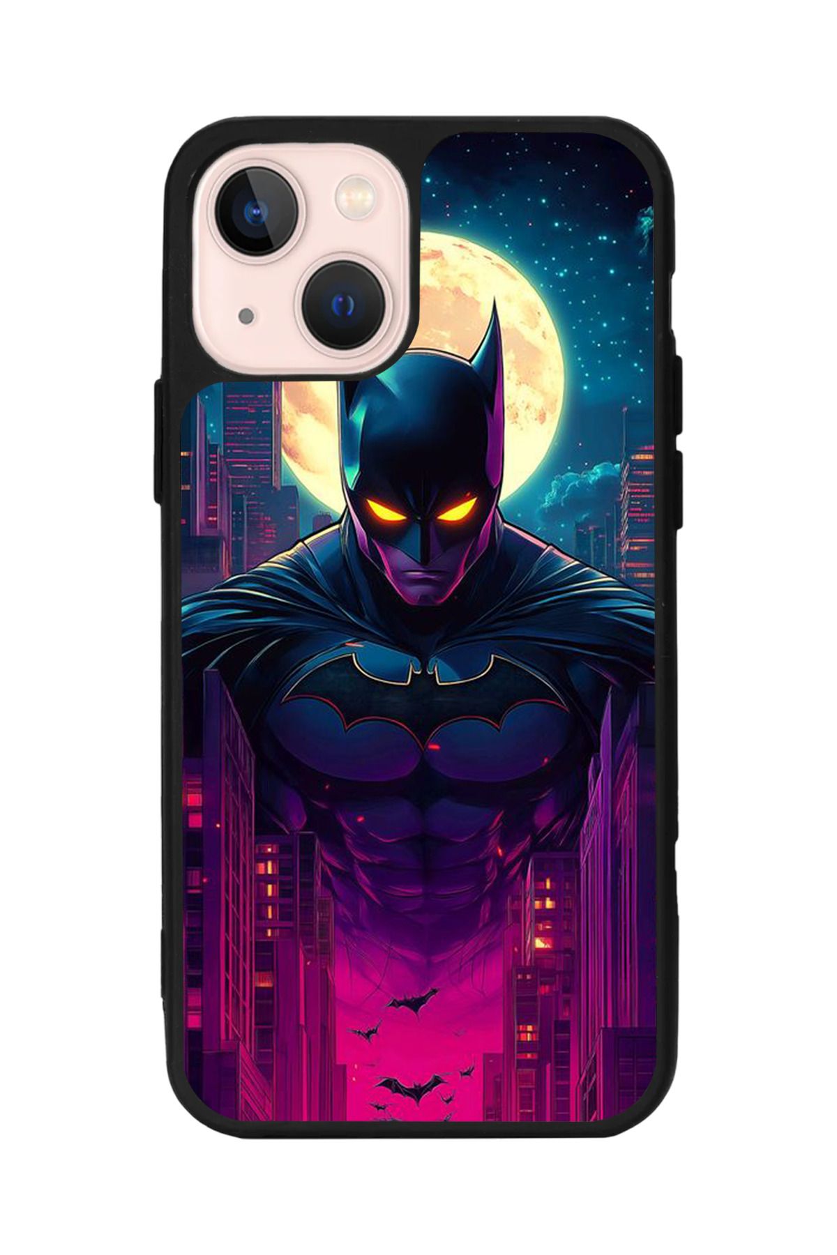 Aksel Kılıf Apple iPhone 15 Plus Uyumlu Baskılı,Mat Siyah,Yumuşak Silikon,Koruyucu,Şok Emici Kapak,Kılıf