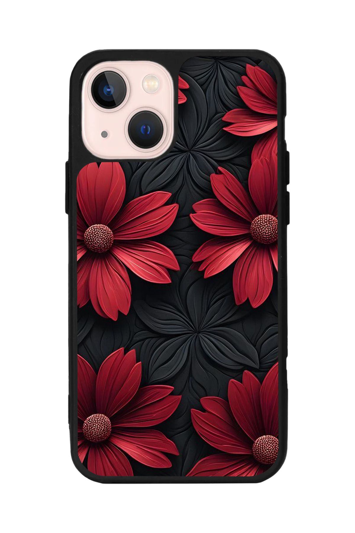 Aksel Kılıf Apple iPhone 14 Plus Uyumlu Baskılı, Mat Siyah,Yumuşak Silikon,Koruyucu,Şok Emici Kapak,Kılıf