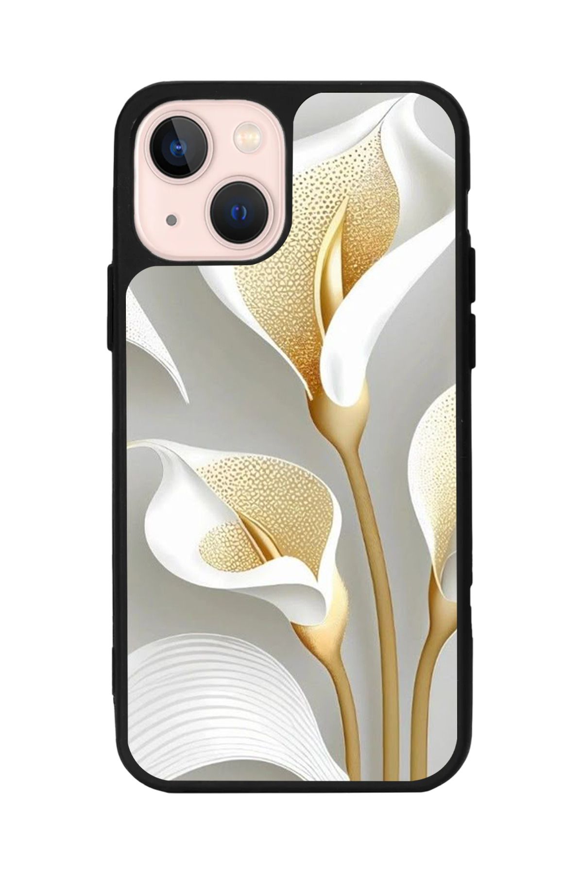 Aksel Kılıf Apple iphone 14 Uyumlu Baskılı, Mat Siyah Renk, Yumuşak Silikon, Koruyucu, Şok Emici Kapak, Kılıf