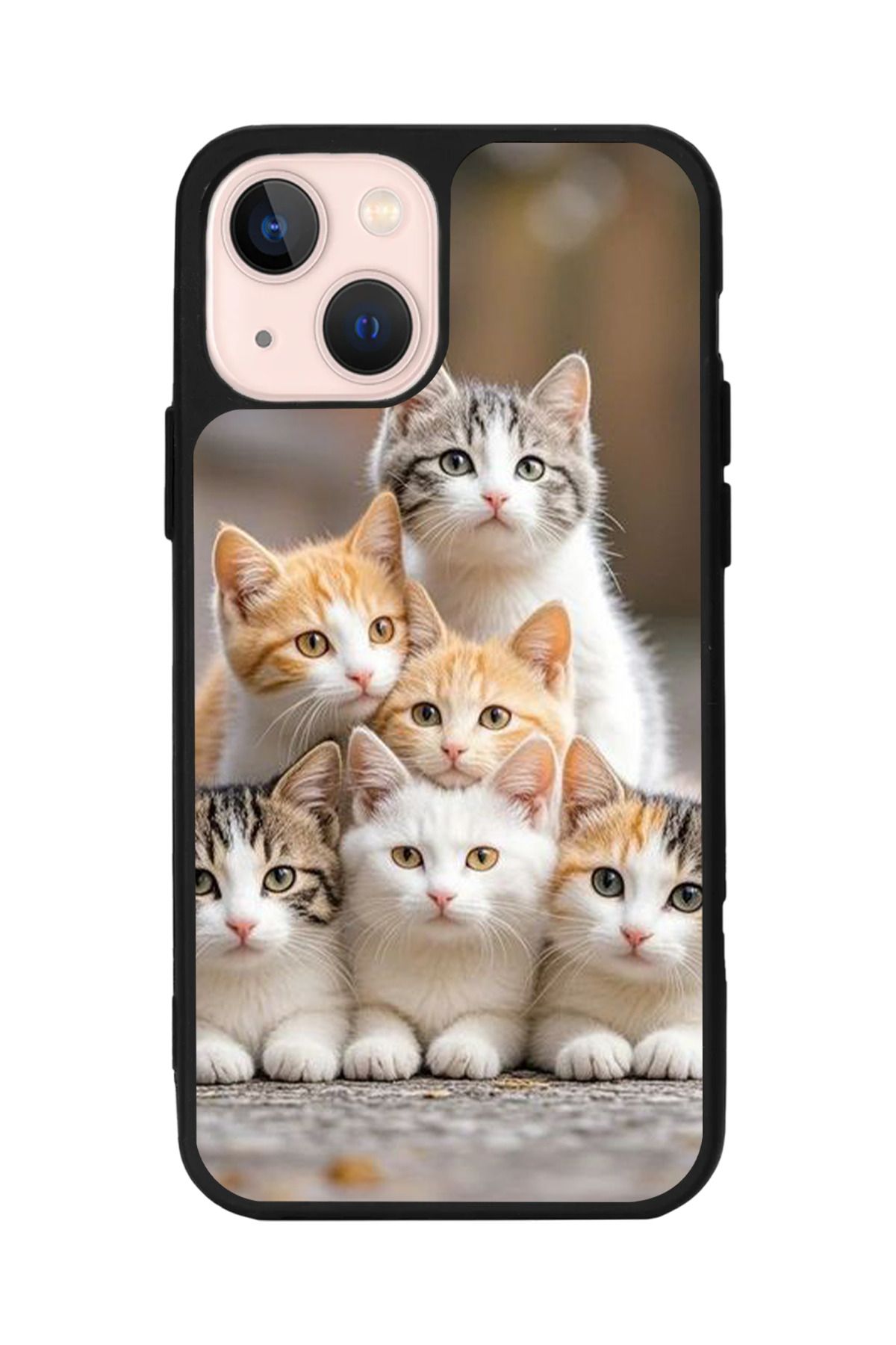 Aksel Kılıf Apple iPhone 15 Plus Uyumlu Baskılı,Mat Siyah,Yumuşak Silikon,Koruyucu,Şok Emici Kapak,Kılıf