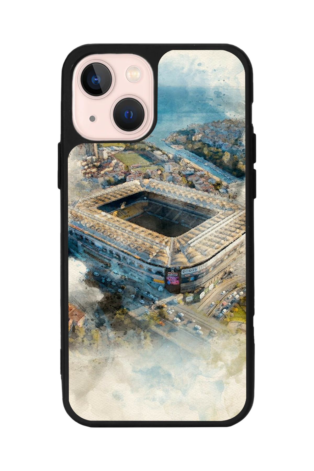 Aksel Kılıf Apple iPhone 15 Plus Uyumlu Baskılı,Mat Siyah,Yumuşak Silikon,Koruyucu,Şok Emici Kapak,Kılıf