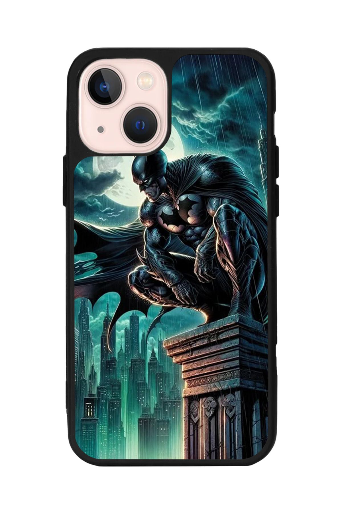 Aksel Kılıf Apple iPhone 15 Plus Uyumlu Baskılı,Mat Siyah,Yumuşak Silikon,Koruyucu,Şok Emici Kapak,Kılıf