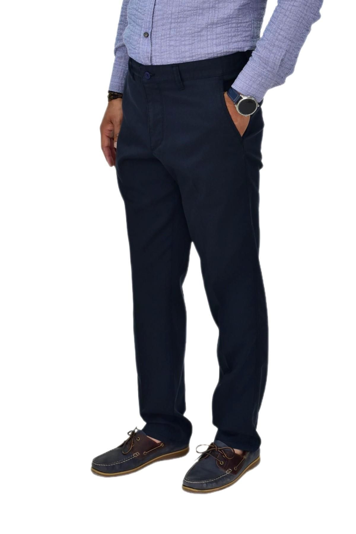LAVETTO Erkek Kanvas Yazlık Pantolon Klasik 968 BGL-ST04598