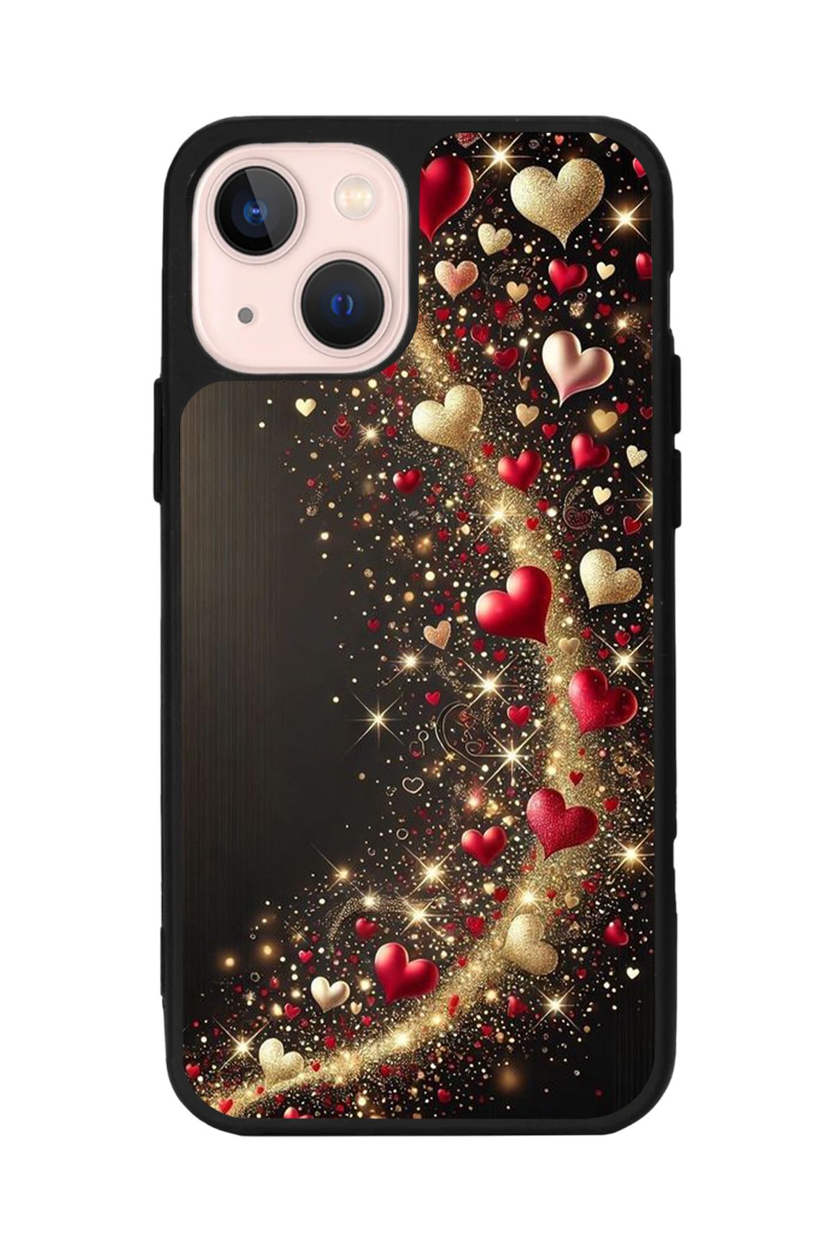 Aksel Kılıf Apple iPhone 14 Plus Uyumlu Baskılı, Mat Siyah,Yumuşak Silikon,Koruyucu,Şok Emici Kapak,Kılıf