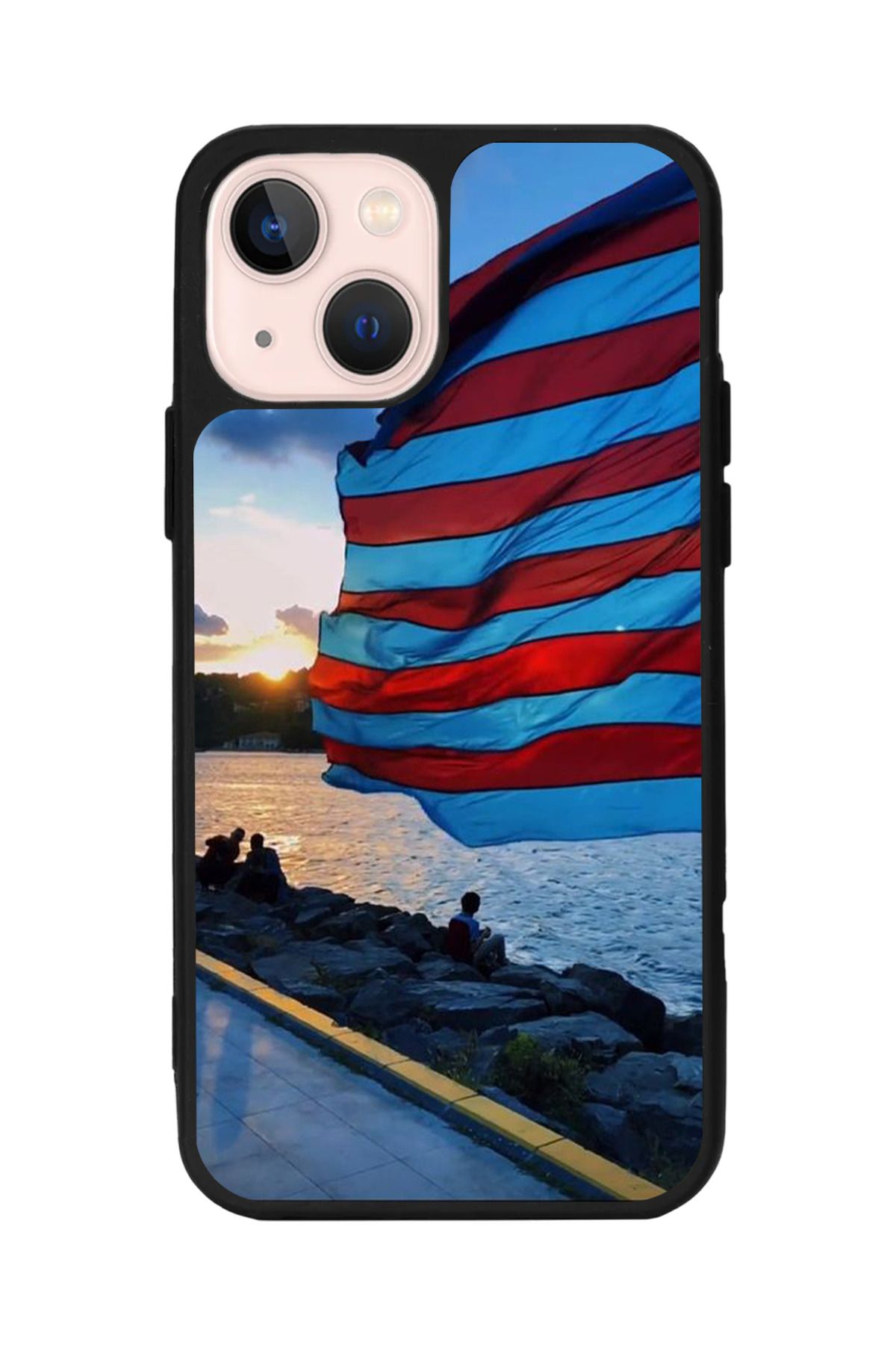Aksel Kılıf Apple iPhone 14 Plus Uyumlu Baskılı, Mat Siyah,Yumuşak Silikon,Koruyucu,Şok Emici Kapak,Kılıf